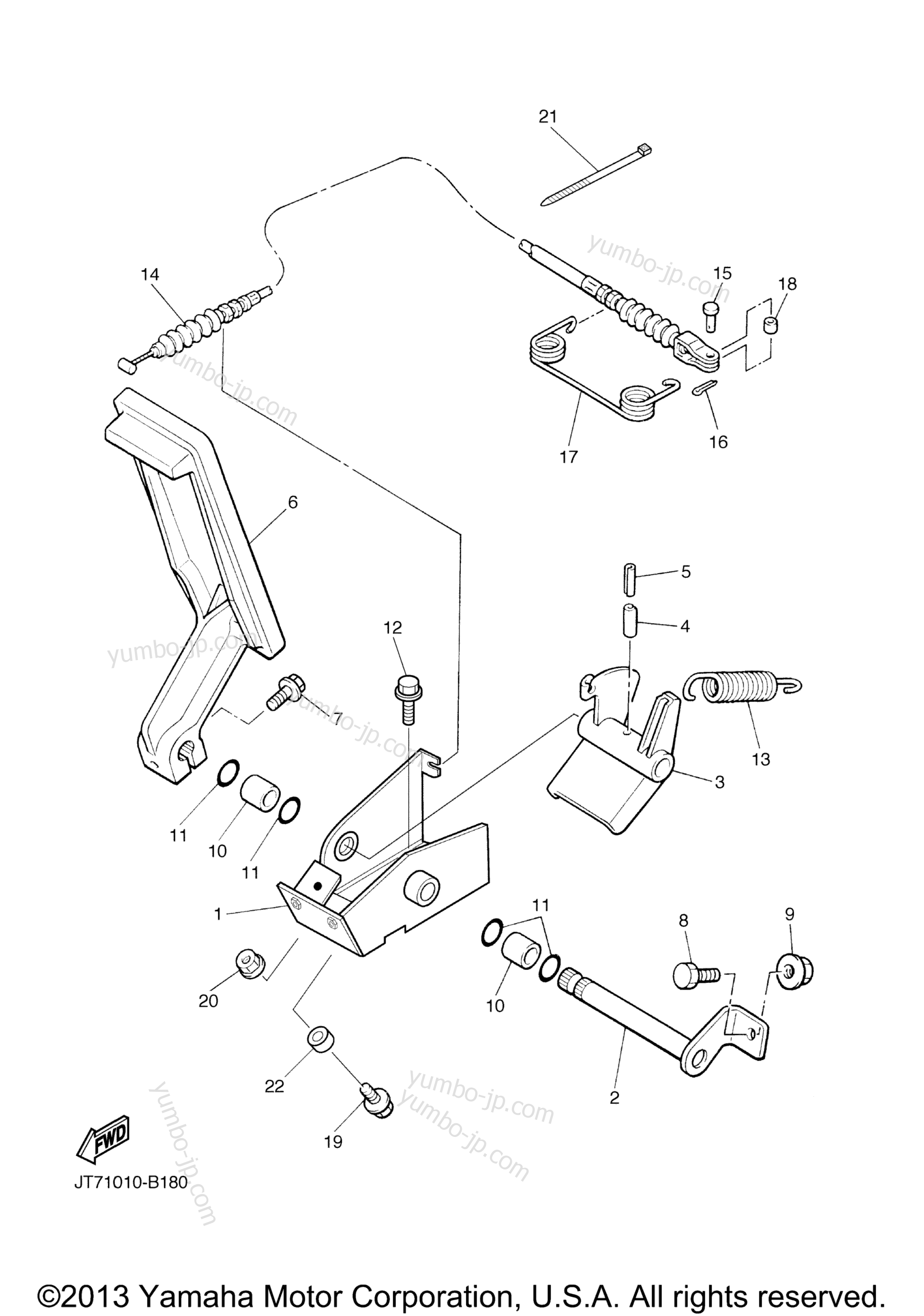 Accelerator for UTVs YAMAHA PRO HAULER 700 (YXP700AT) 2005 year