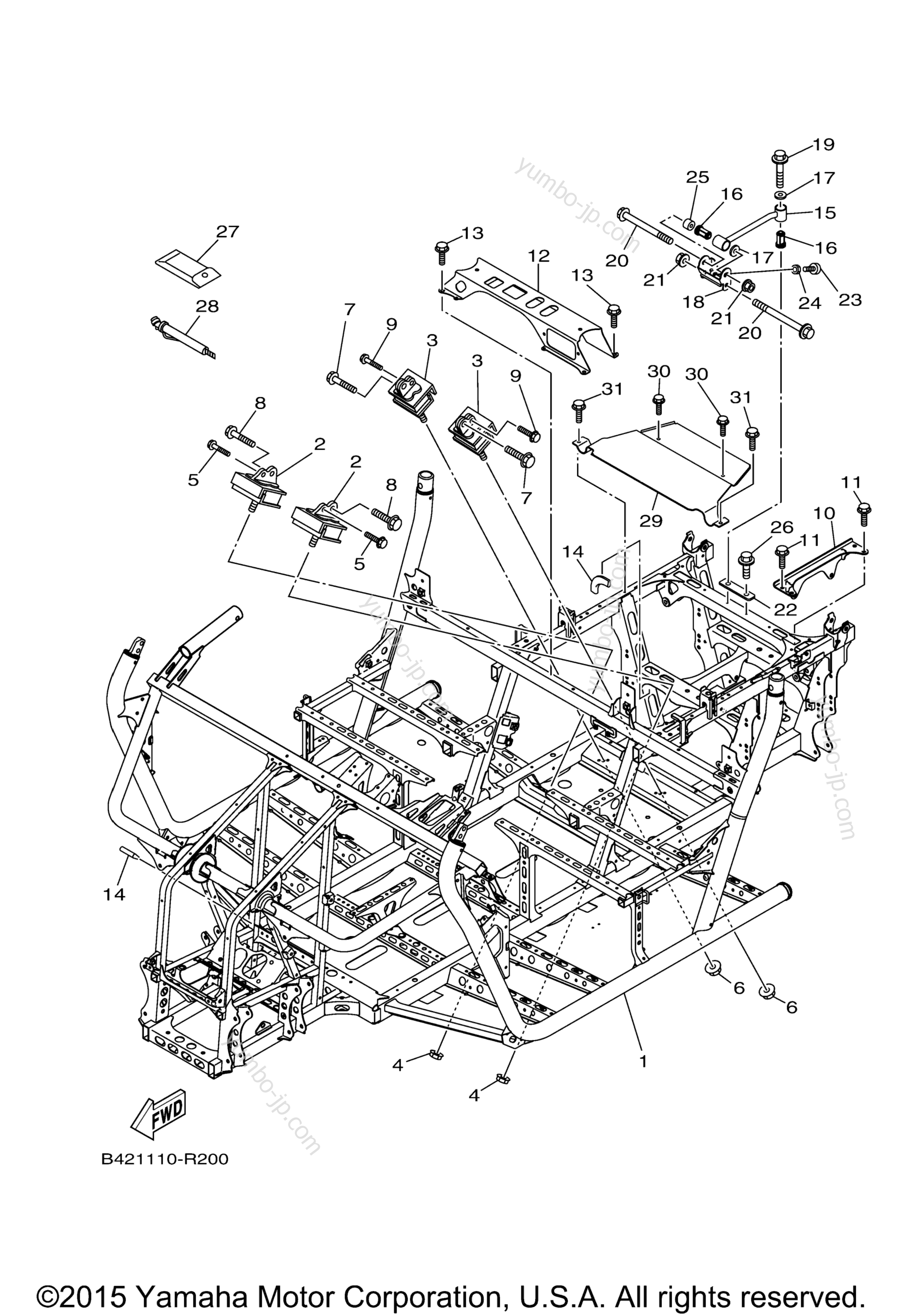 FRAME для мотовездеходов YAMAHA VIKING (YXM70VDXGR) 2016 г.