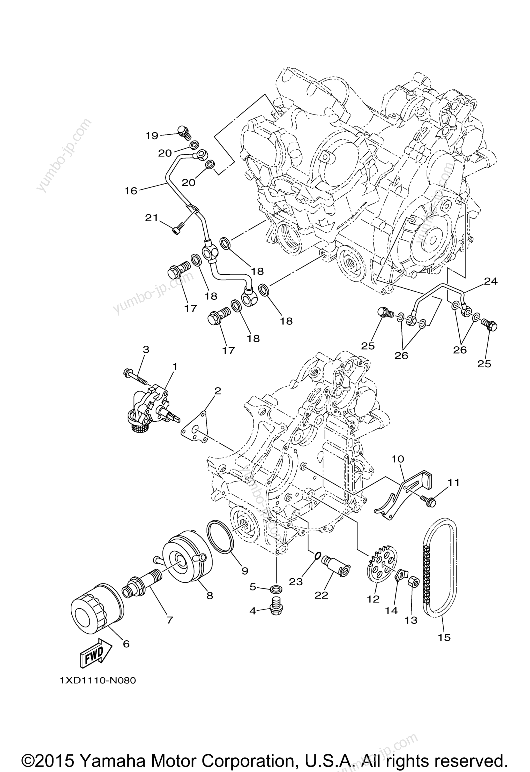 OIL PUMP for UTVs YAMAHA VIKING VI EPS RANCH EDITION (YXC70VPRGC) 2016 year