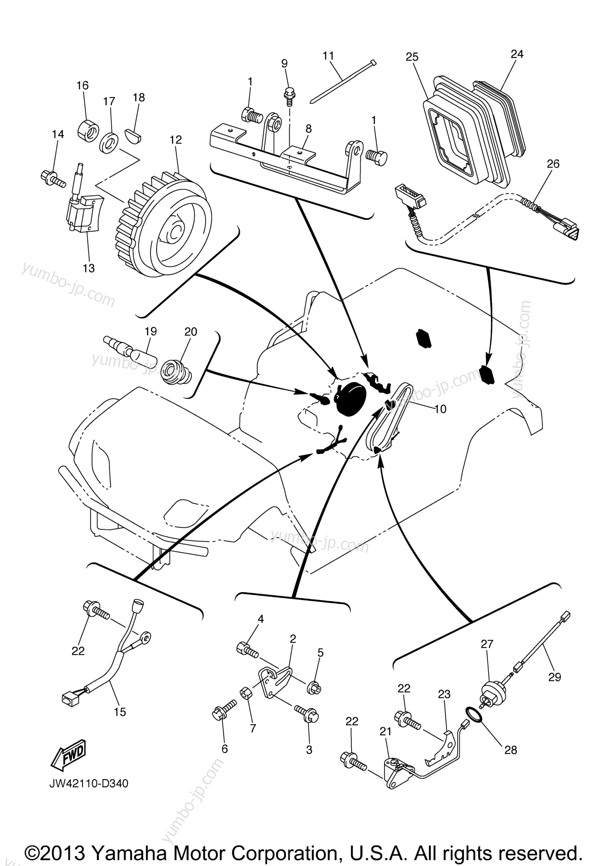 Electrical 1 for UTVs YAMAHA PRO HAULER 700 (YXP700AT) 2005 year