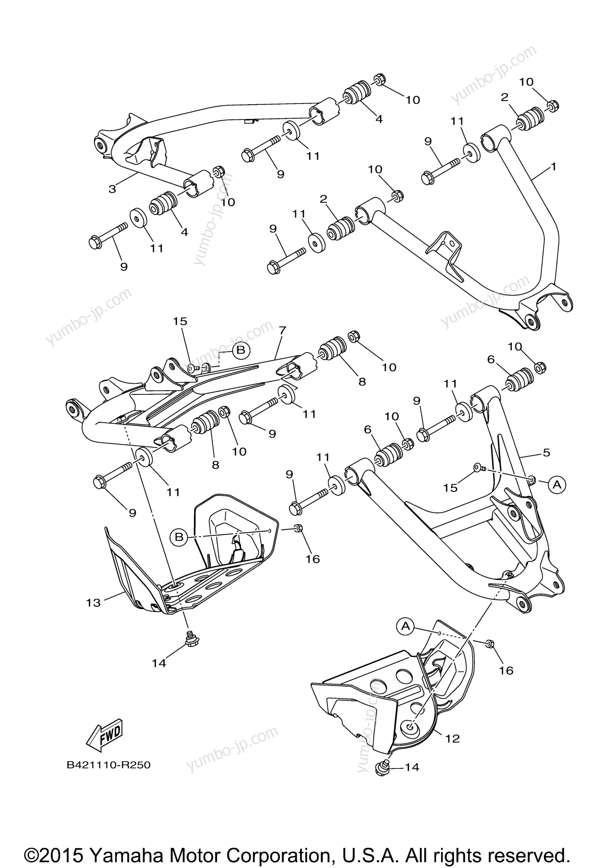 REAR ARM для мотовездеходов YAMAHA VIKING (YXM70VDXGR) 2016 г.