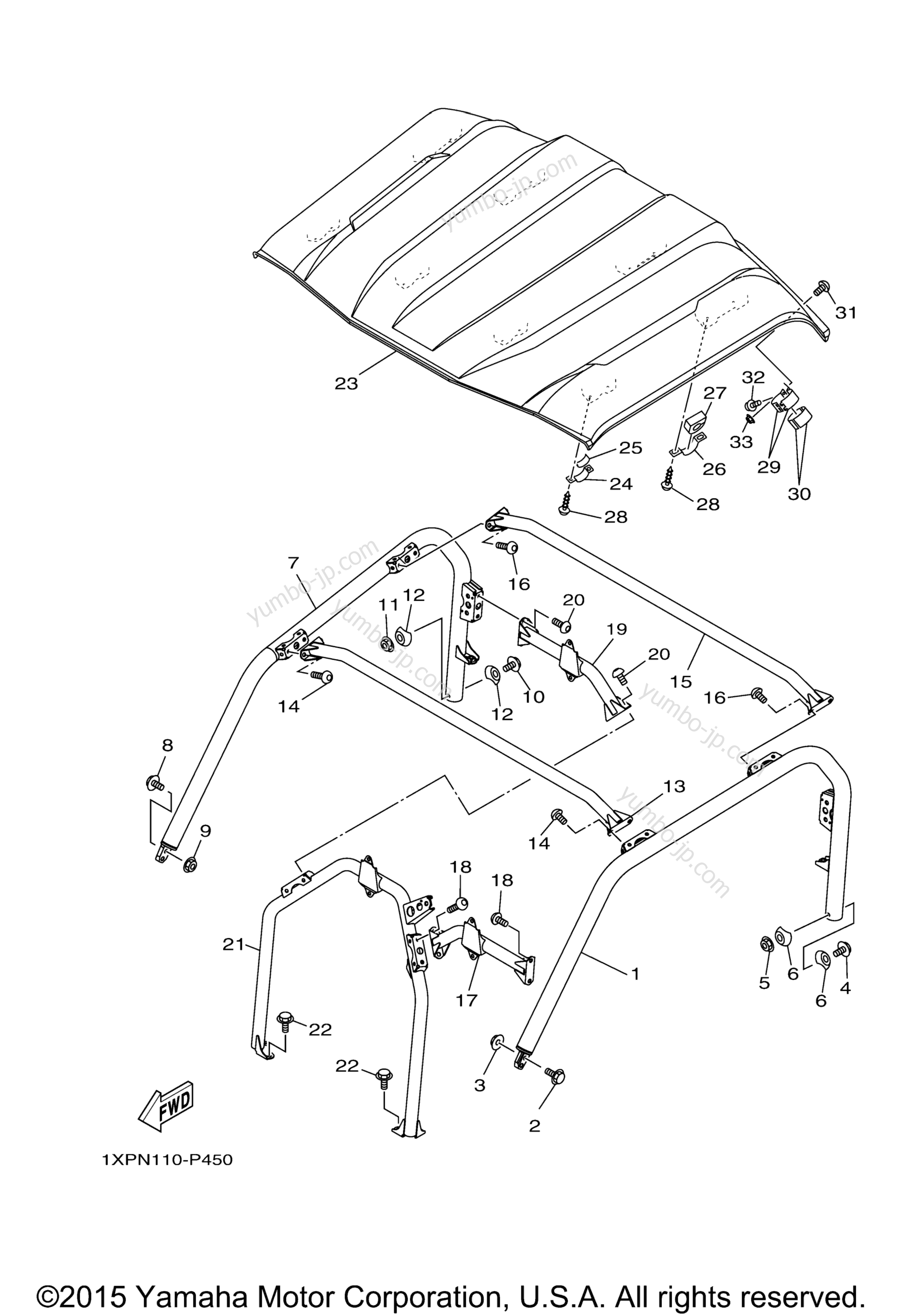 Guard 2 for UTVs YAMAHA VIKING (YXM70VDXGG) 2016 year