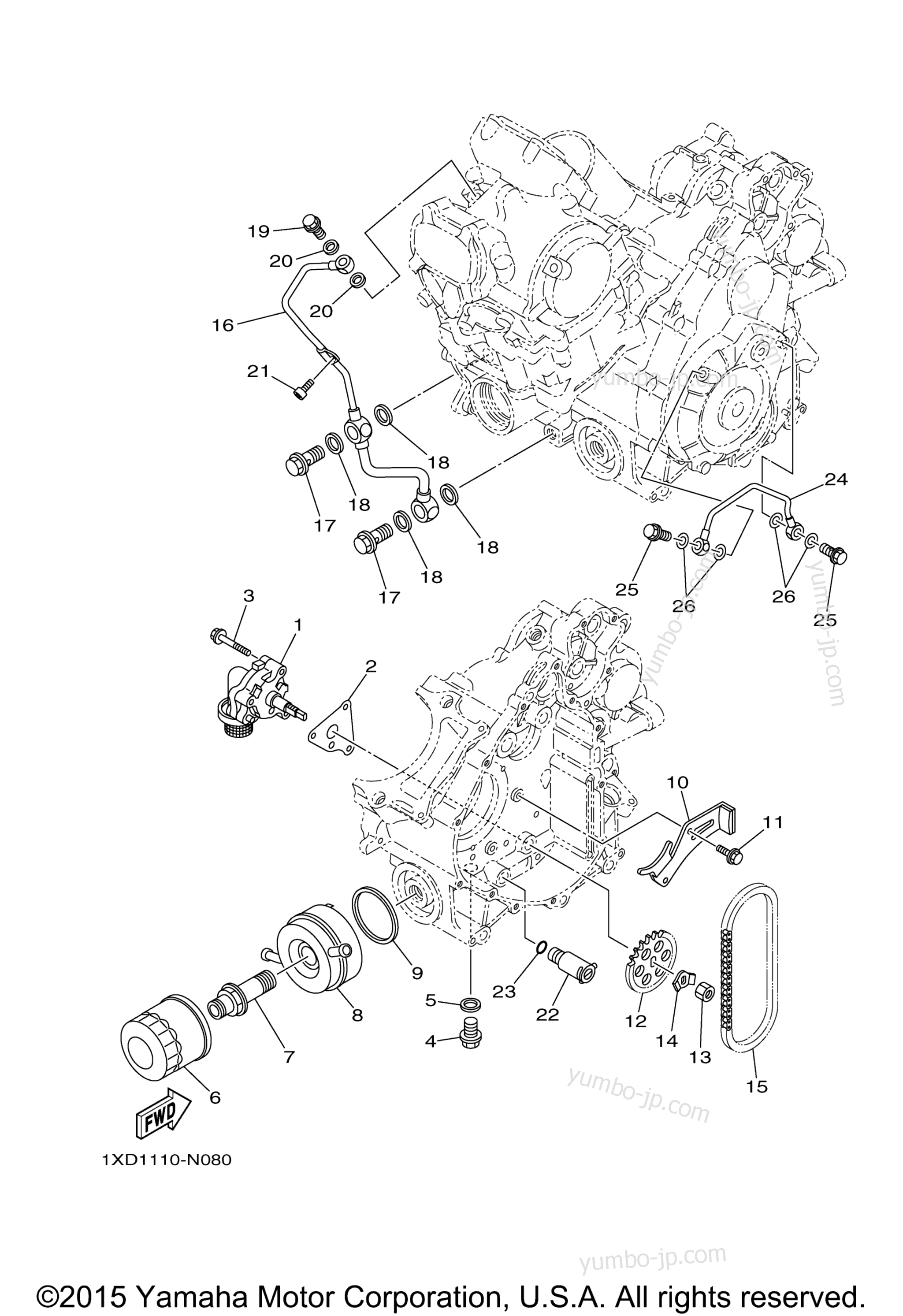 OIL PUMP for UTVs YAMAHA VIKING (YXM70VDXGG) 2016 year