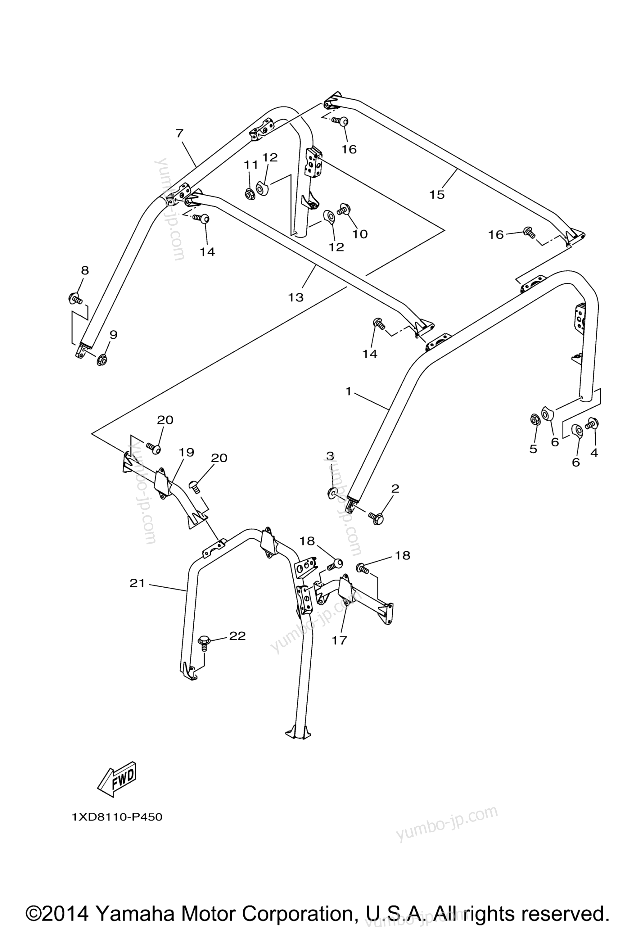 Guard 2 for UTVs YAMAHA VIKING (YXM700DFL) 2015 year