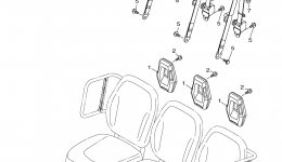 Seat 4 for мотовездехода YAMAHA VIKING VI (YXC700DFL)2015 year 