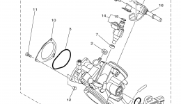 Throttle Body Assy 1 для мотовездехода YAMAHA VIKING EPS (YXM700PFR)2015 г. 