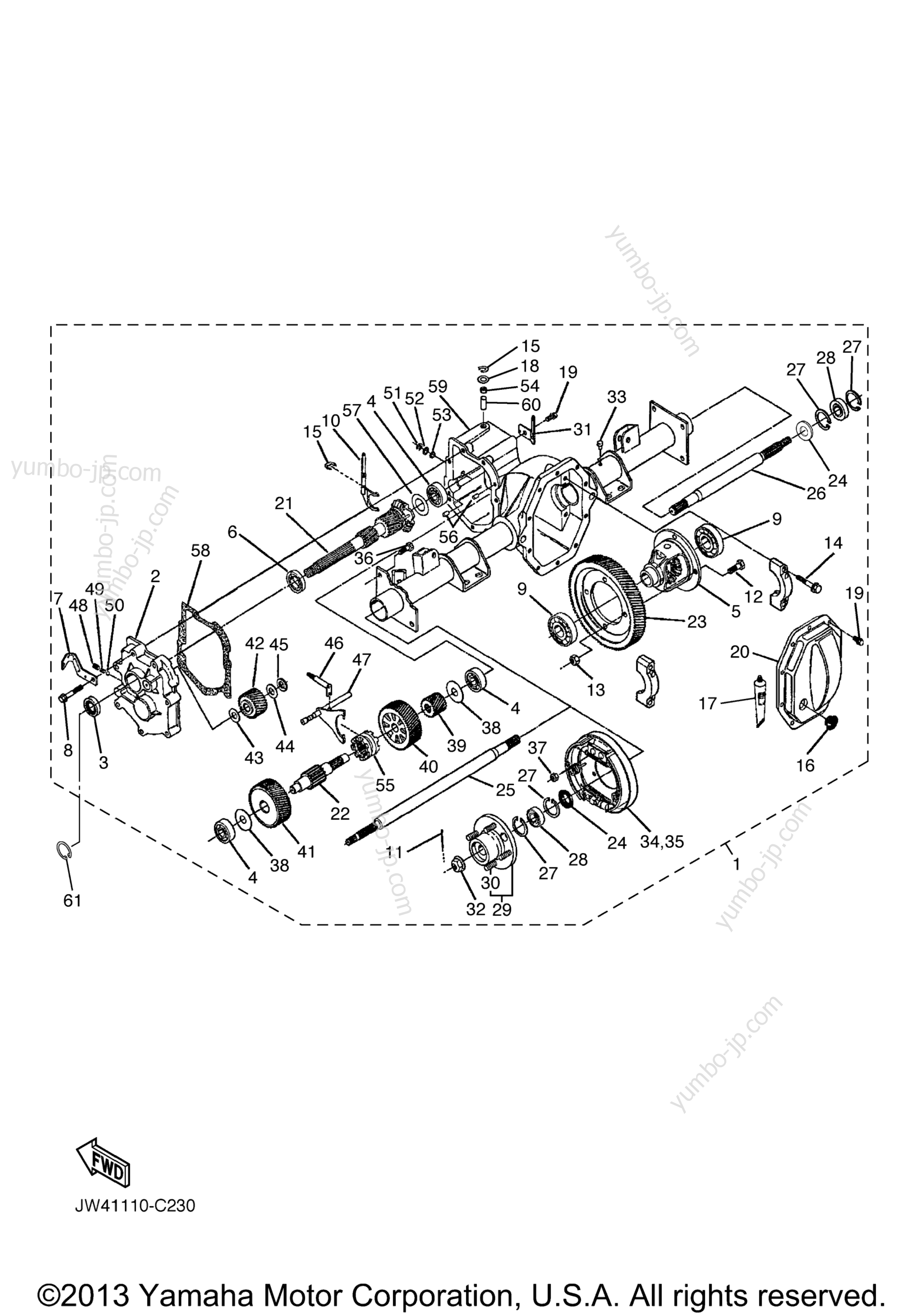 Transmission 1 для мотовездеходов YAMAHA PRO HAULER 700 (YXP700AT) 2005 г.