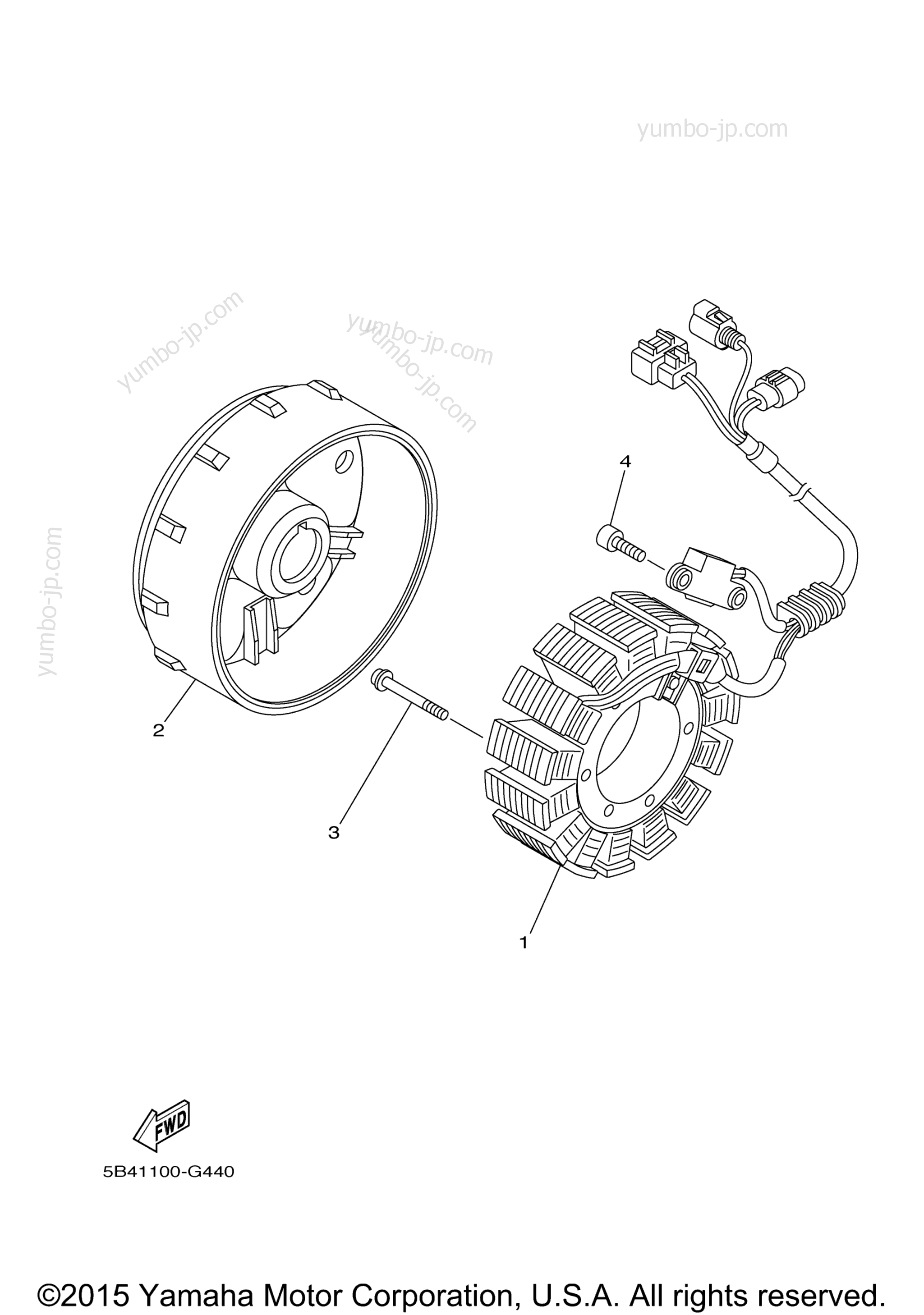 GENERATOR для мотовездеходов YAMAHA VIKING EPS HUNTER (YXM70VPHGH) 2016 г.