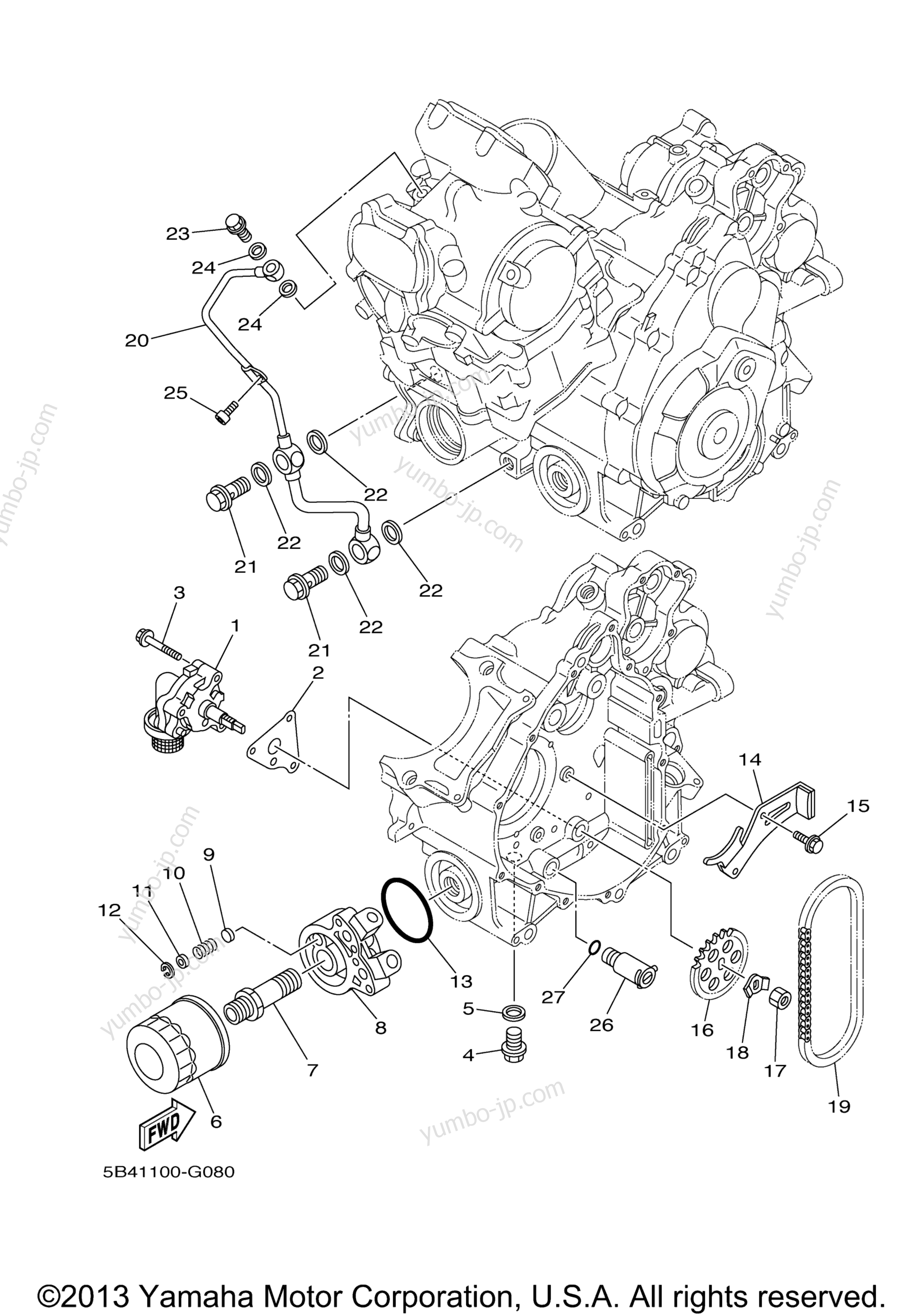 OIL PUMP for UTVs YAMAHA RHINO 700 FI SPECIAL EDITION II (YXR70FSP2X) 2008 year