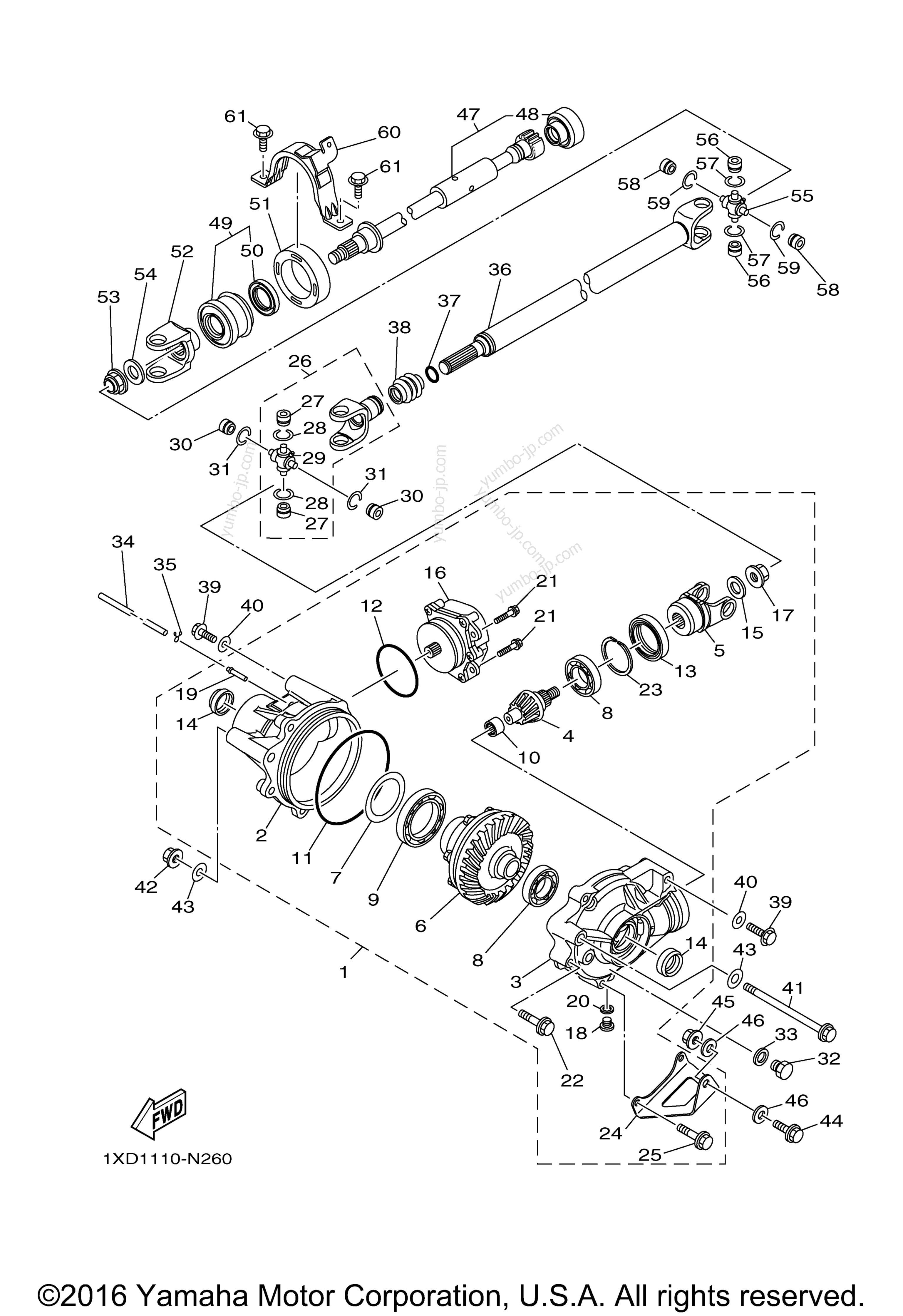 Front Differential для мотовездеходов YAMAHA VIKING (YXM70VDHHH) 2017 г.