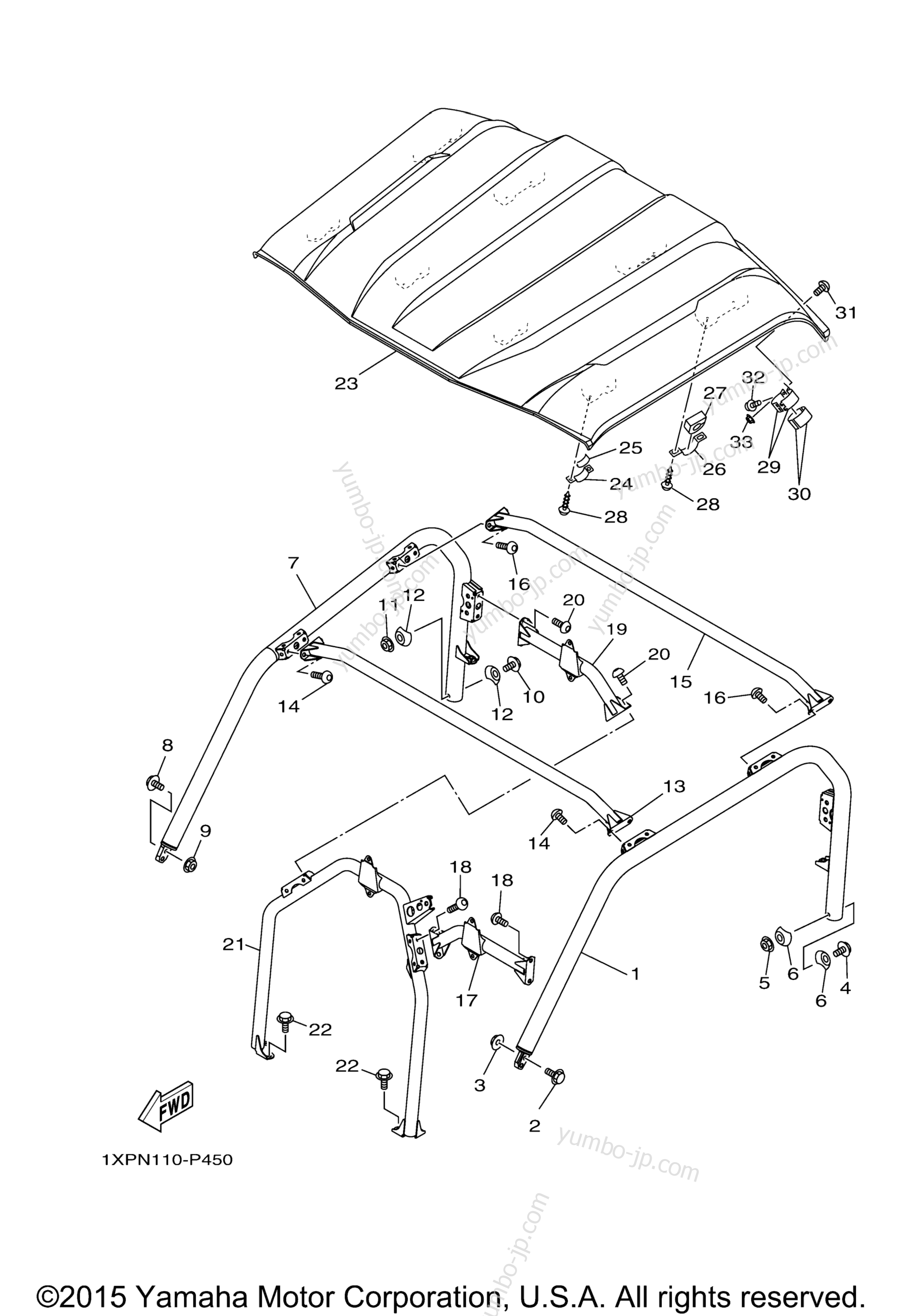 Guard 2 for UTVs YAMAHA VIKING EPS HUNTER (YXM70VPHGH) 2016 year