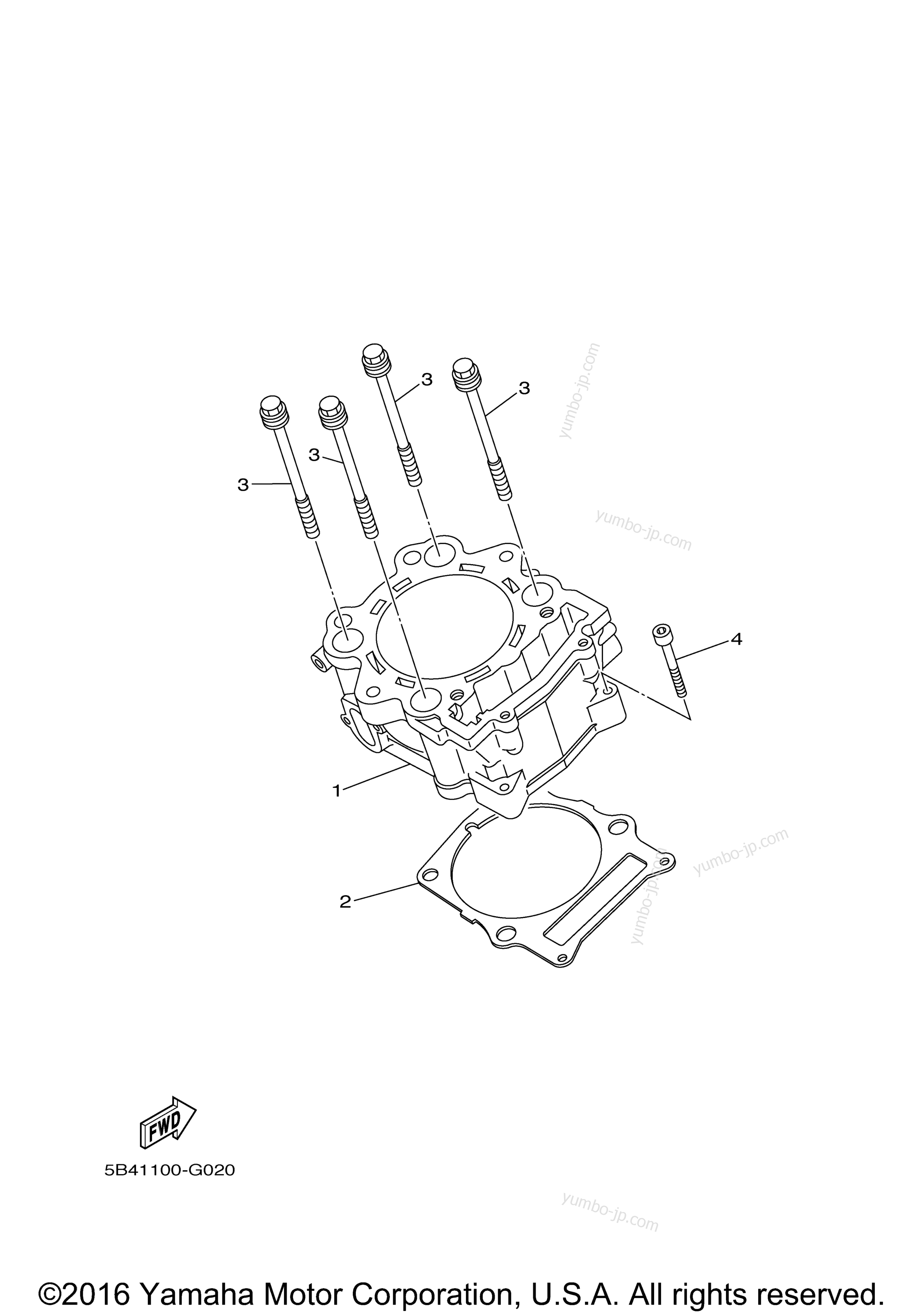 CYLINDER for UTVs YAMAHA VIKING (YXM70VDHHH) 2017 year