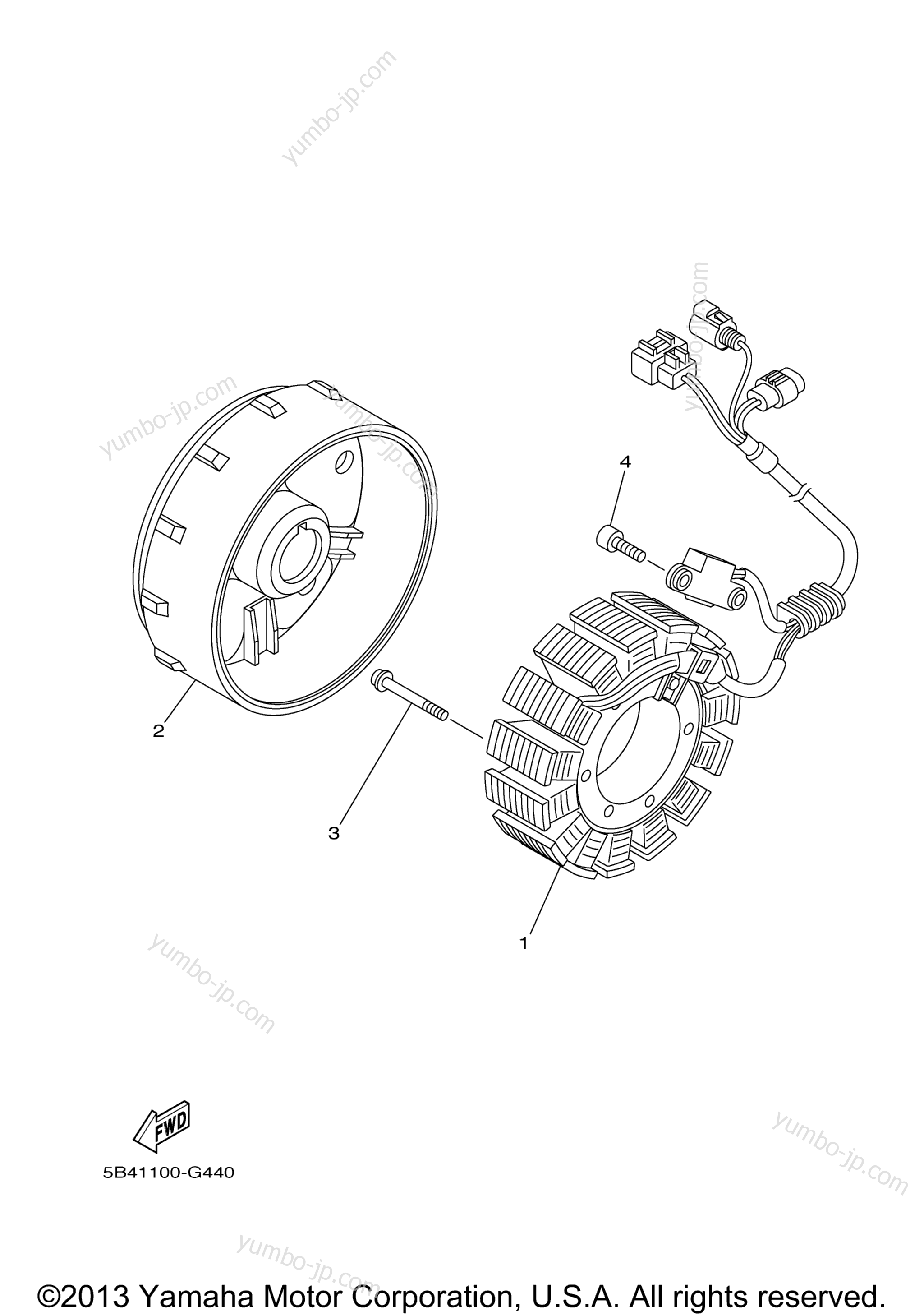 GENERATOR для мотовездеходов YAMAHA RHINO 700 HUNTER (YXR7FHA) 2011 г.