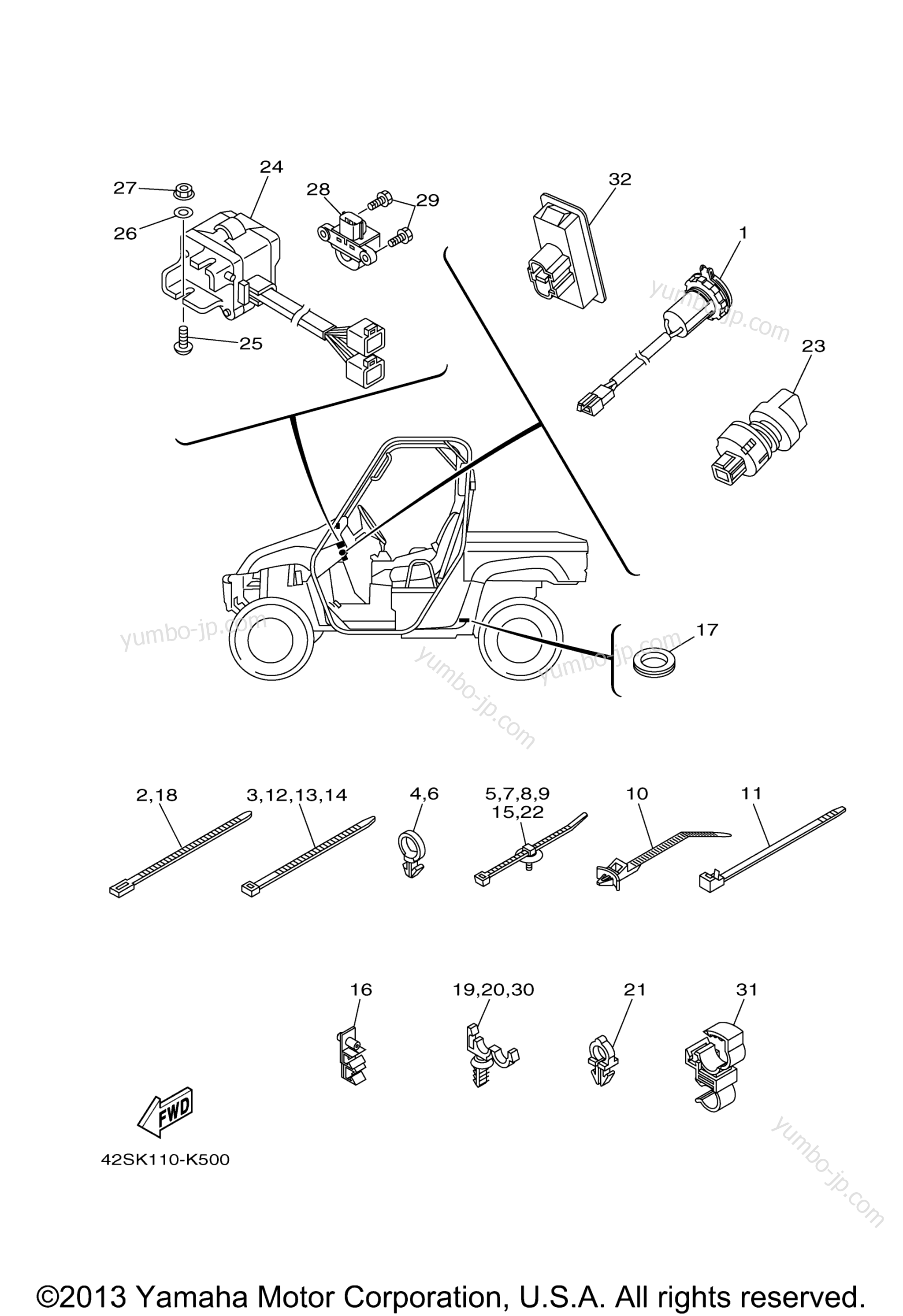 Electrical 2 для мотовездеходов YAMAHA RHINO 700 HUNTER (YXR7FHA) 2011 г.