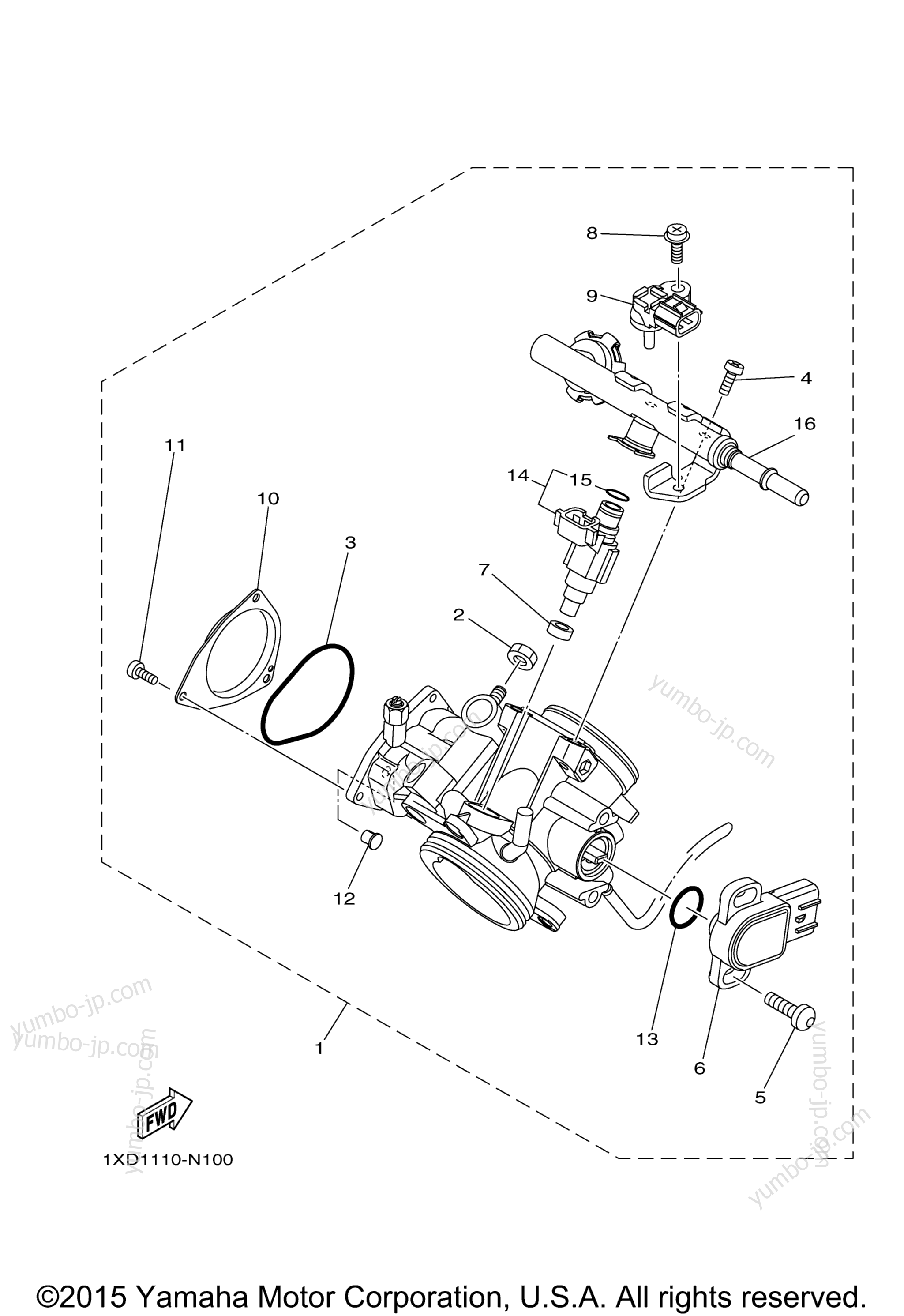 Throttle Body Assy 1 for UTVs YAMAHA VIKING EPS HUNTER (YXM70VPHGH) 2016 year