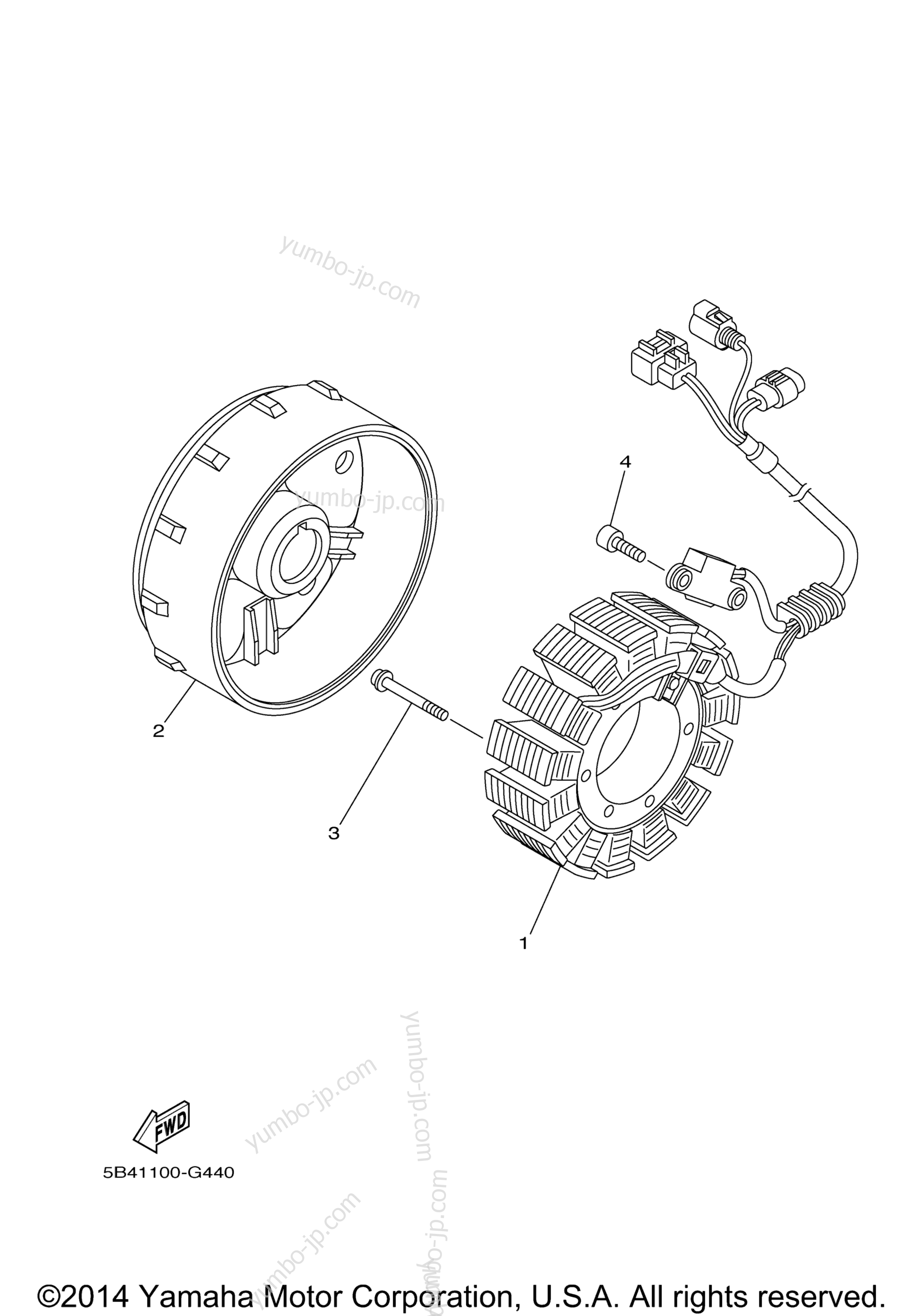 GENERATOR for UTVs YAMAHA VIKING 700 (YXM700DER) 2014 year