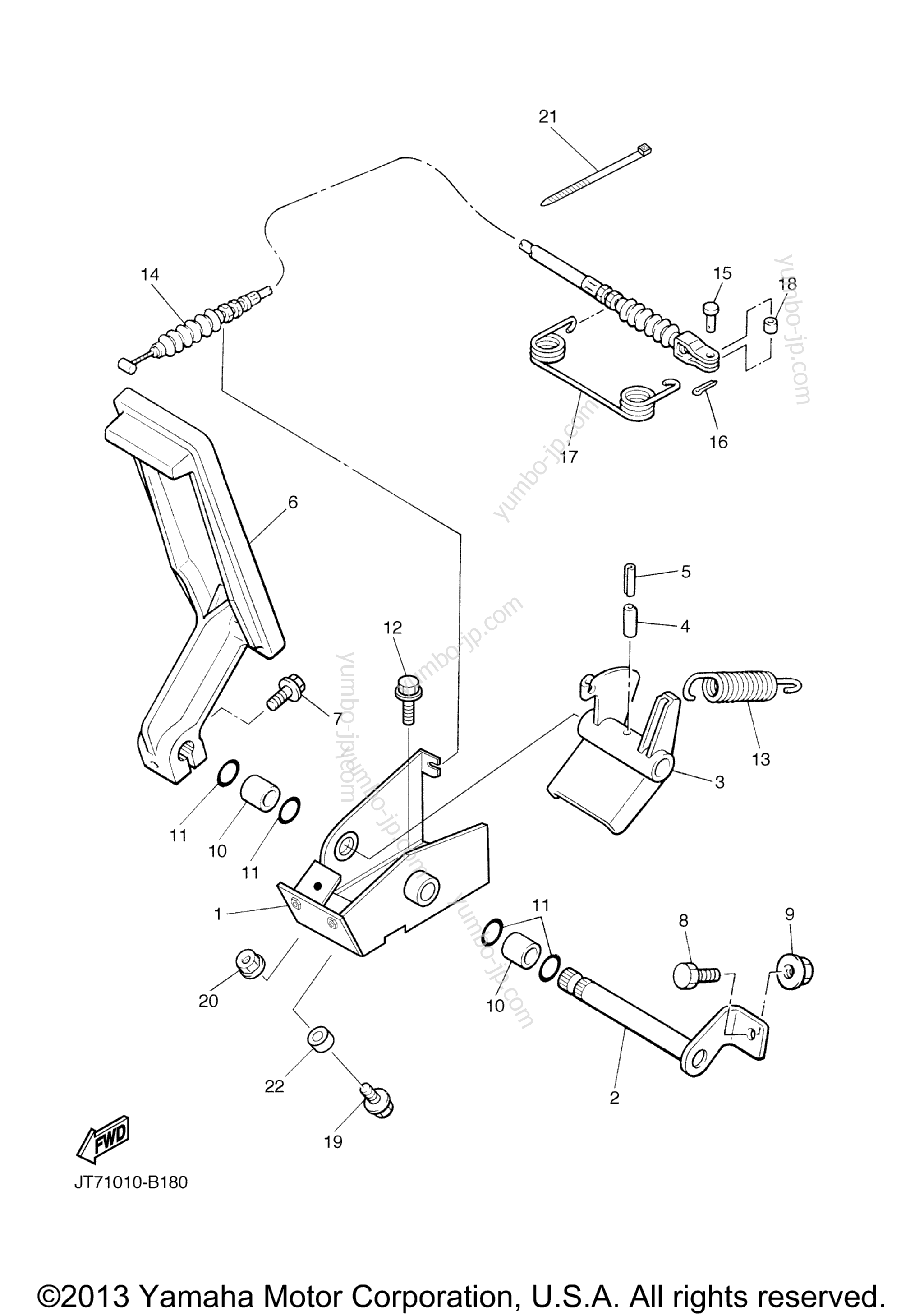 Accelerator for UTVs YAMAHA PRO HAULER 700 (YXP700AS) 2004 year