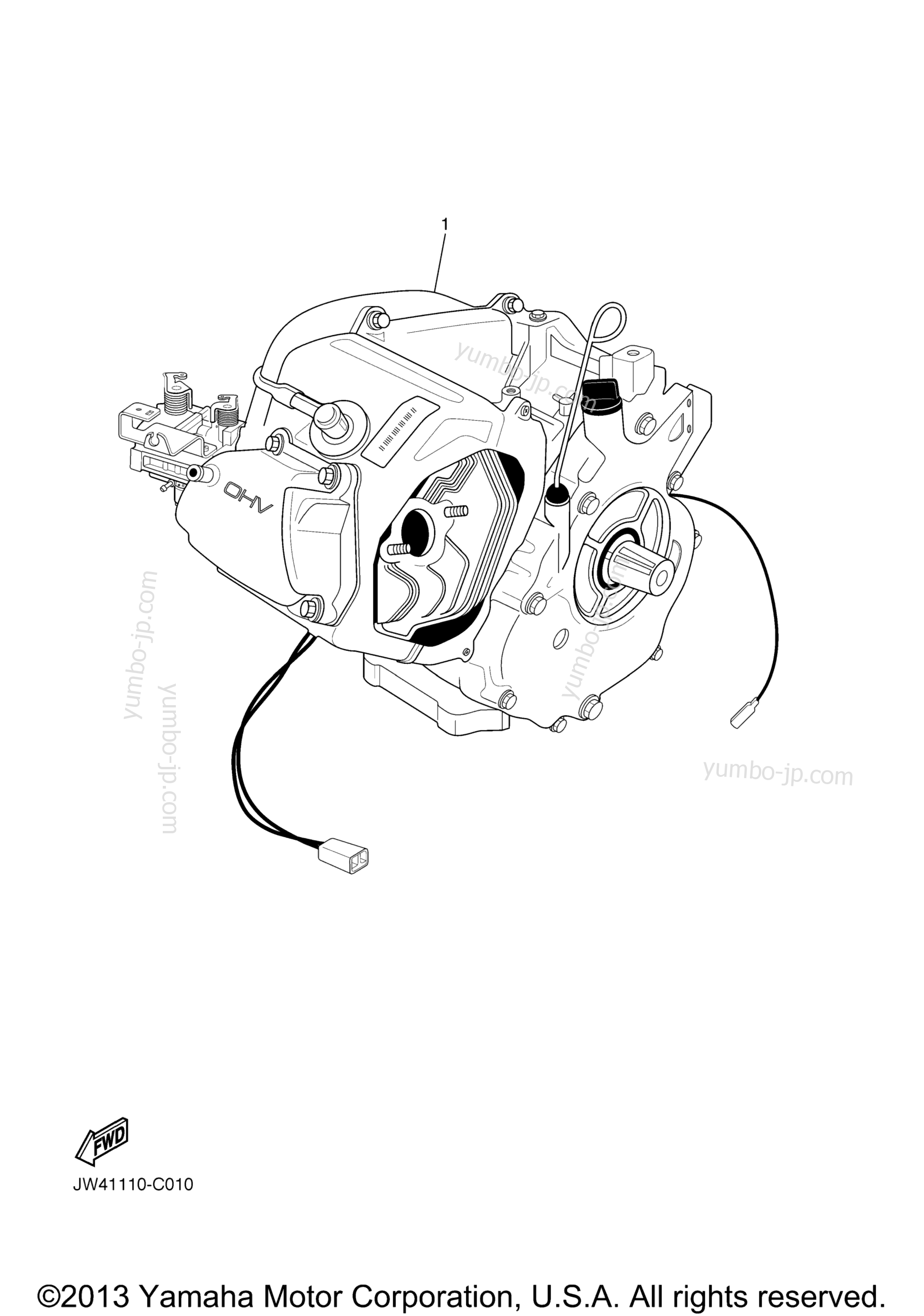 Engine Assembly for UTVs YAMAHA PRO HAULER 700 (YXP700AS) 2004 year