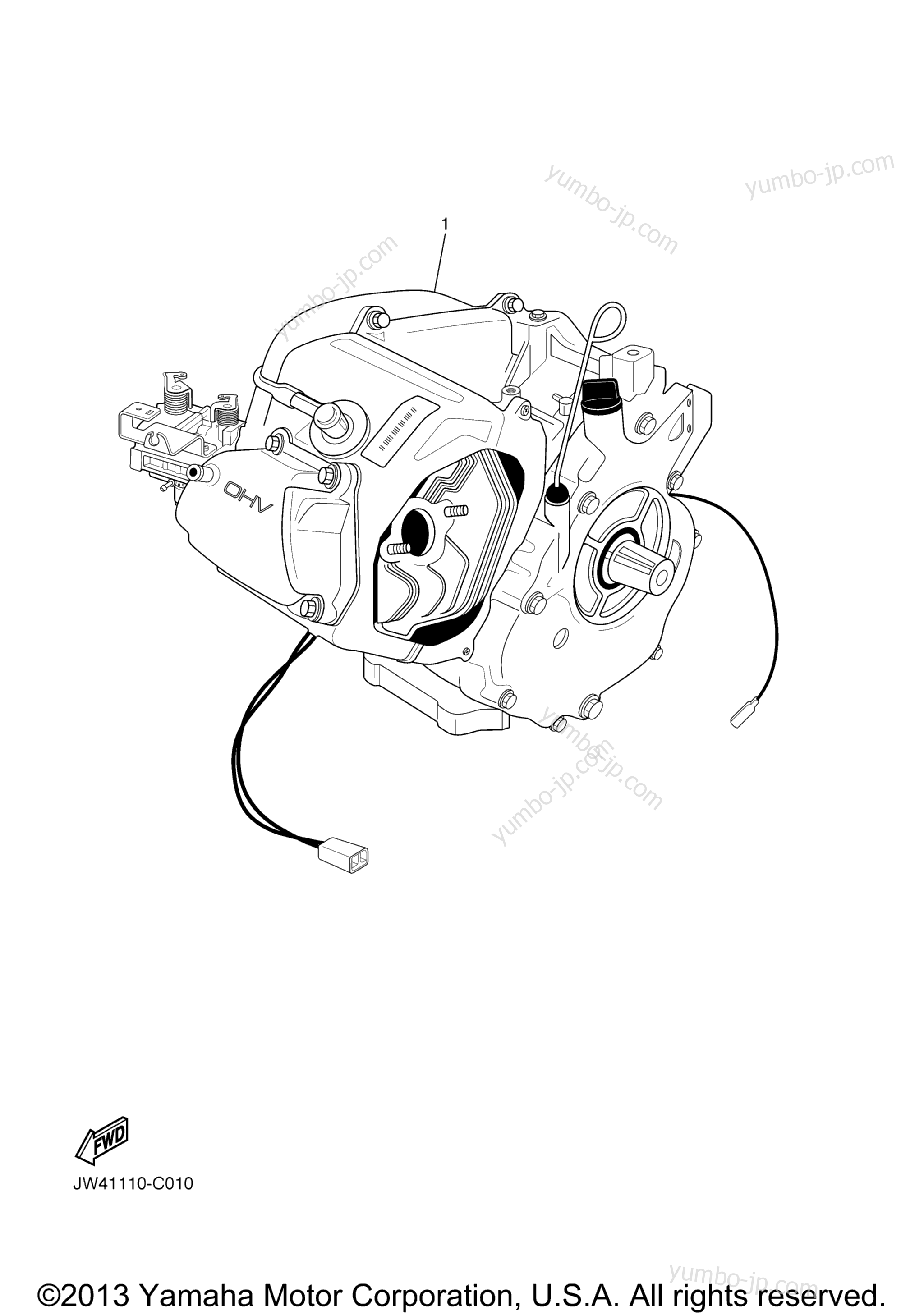 Engine Assembly для мотовездеходов YAMAHA PRO HAULER 700 (YXP700AT) 2005 г.