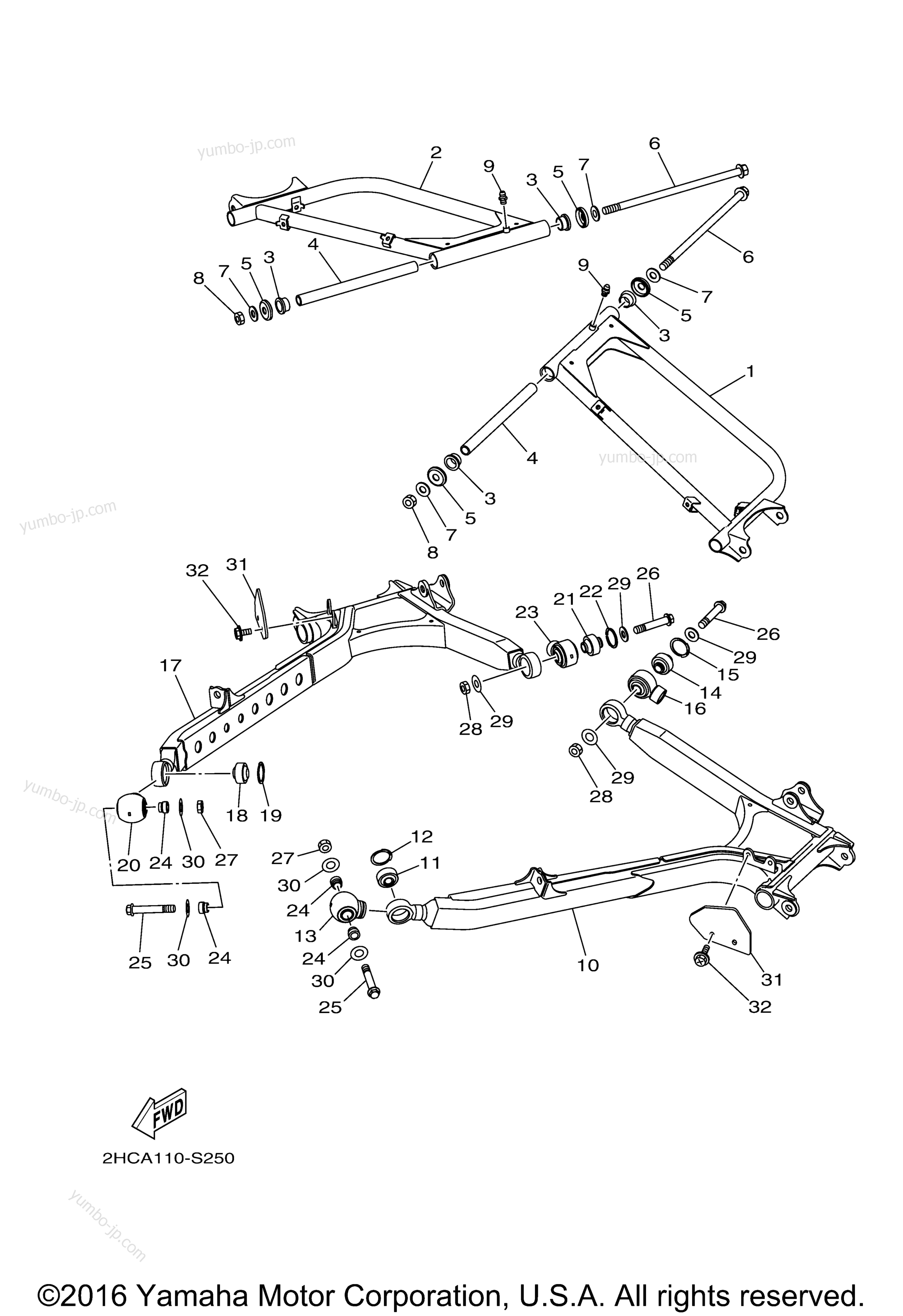 REAR ARM for UTVs YAMAHA YXZ1000R EPS SS SE (YXZ10YESHB) 2017 year