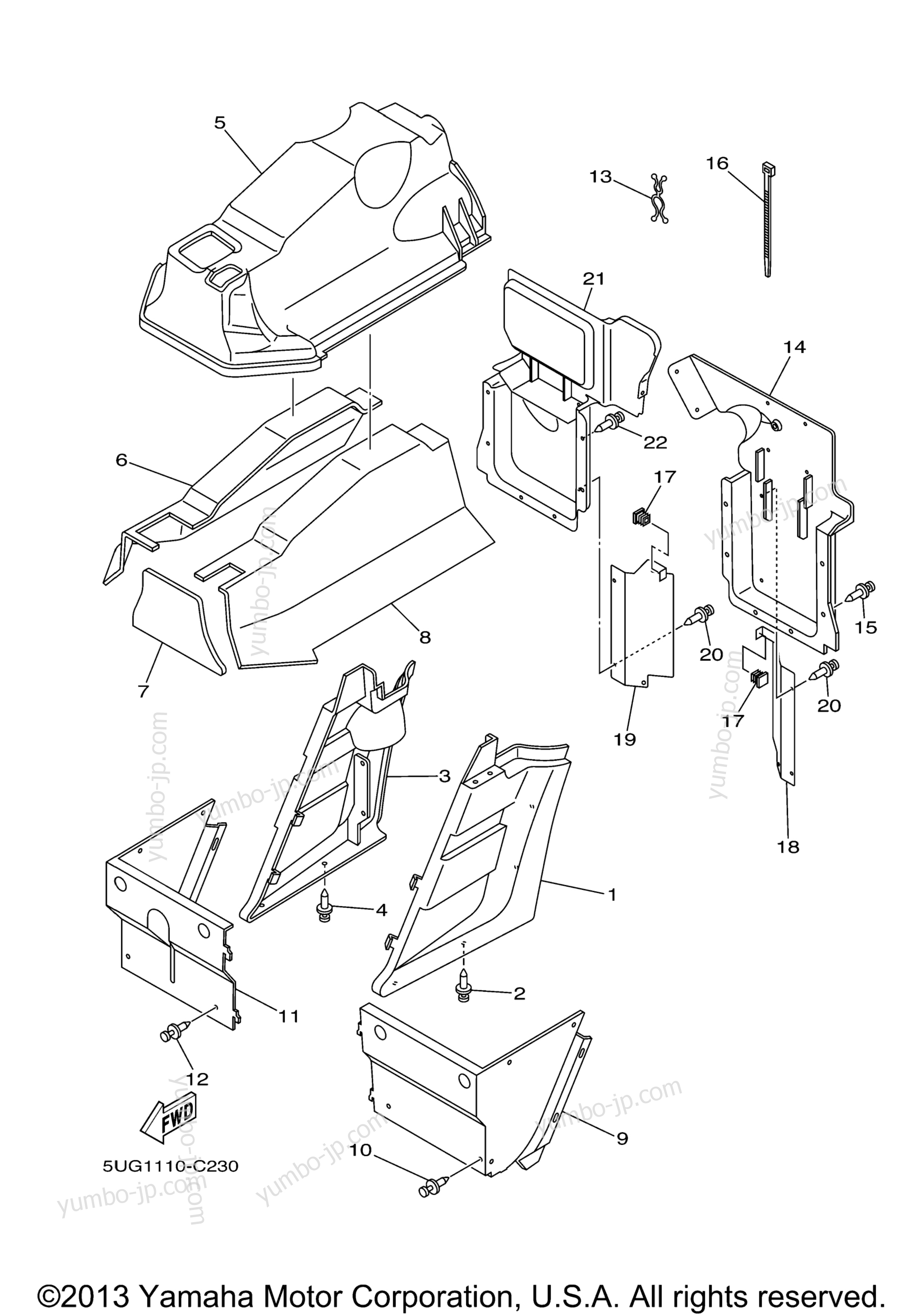 SIDE COVERS for UTVs YAMAHA RHINO 660 (YXR660FAS) 2004 year