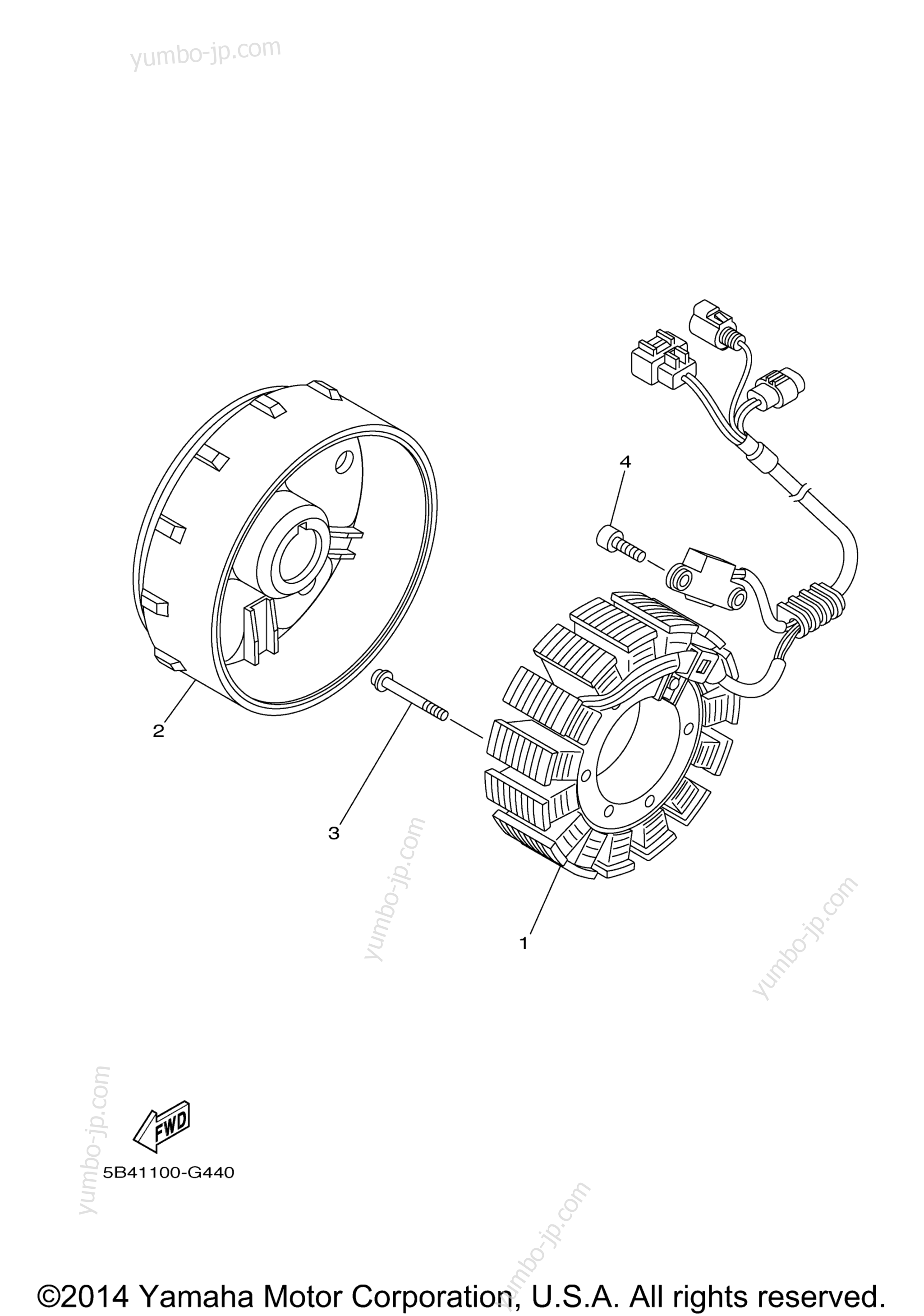 GENERATOR для мотовездеходов YAMAHA VIKING 700 (YXM700DEL) 2014 г.