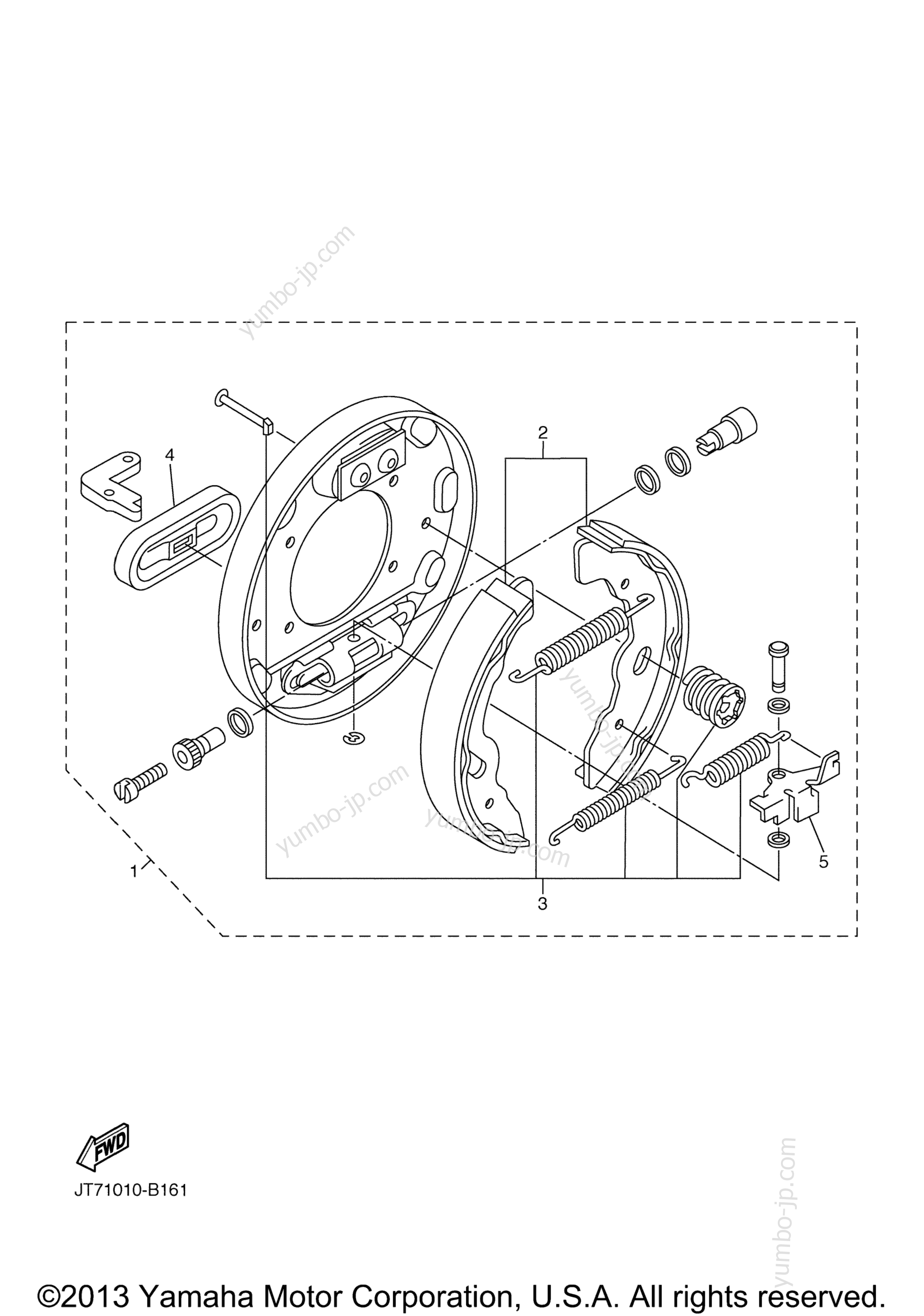 Brake 2 for UTVs YAMAHA PRO HAULER 700 (YXP700AT) 2005 year