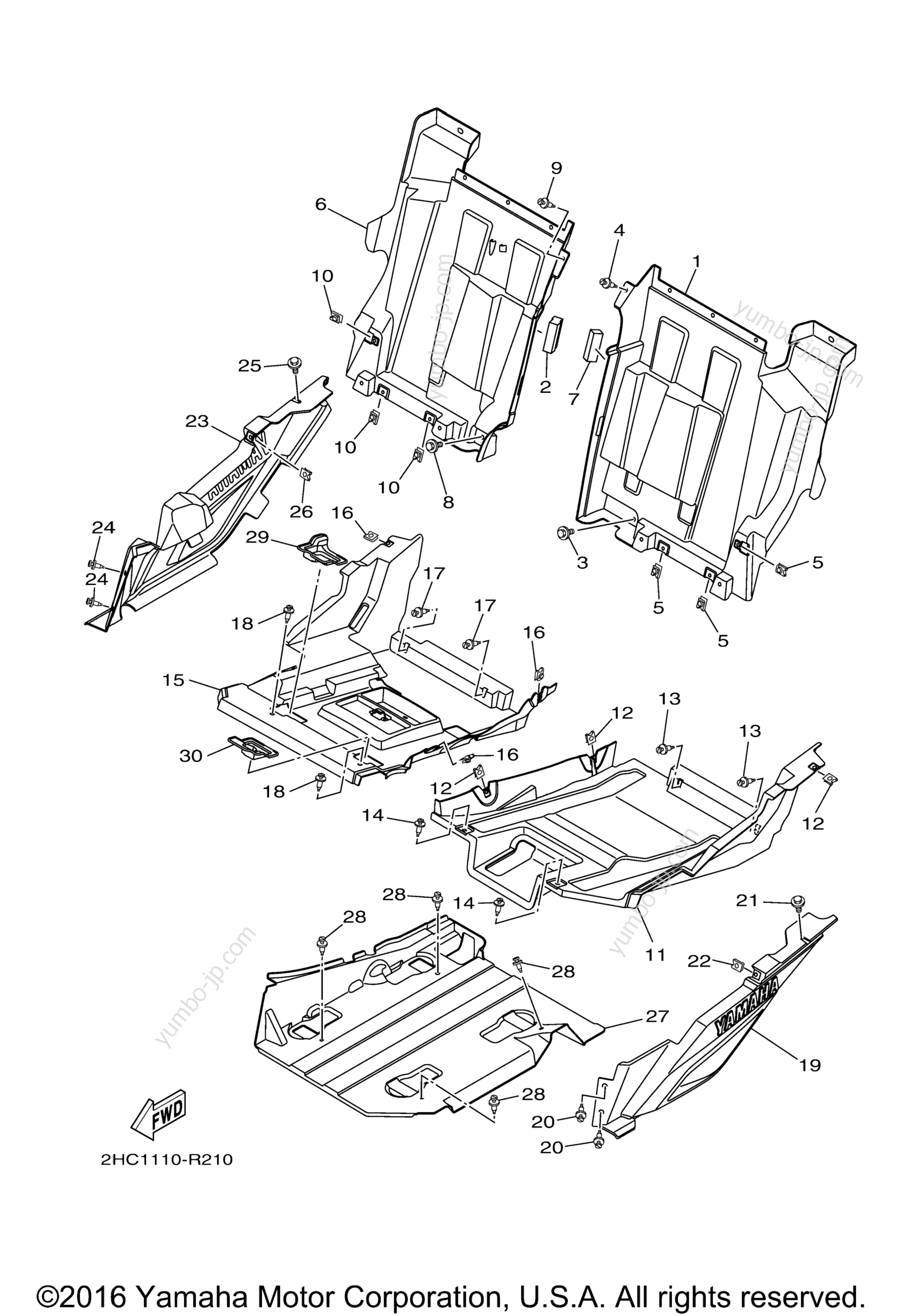 SIDE COVER for UTVs YAMAHA YXZ1000 EPS (YXZ10YPXGL) 2016 year