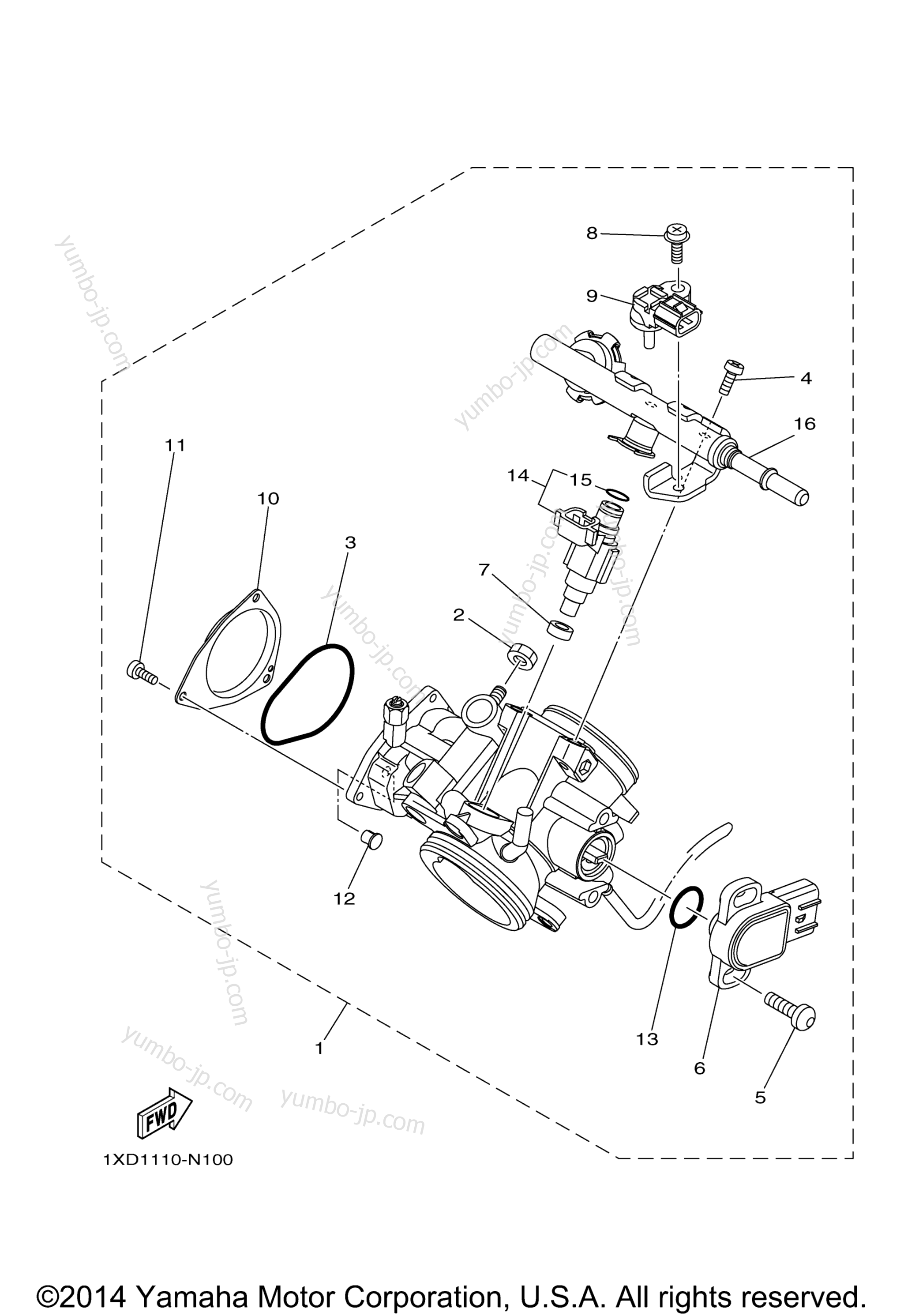 Throttle Body Assy 1 for UTVs YAMAHA VIKING (YXM700DFL) 2015 year