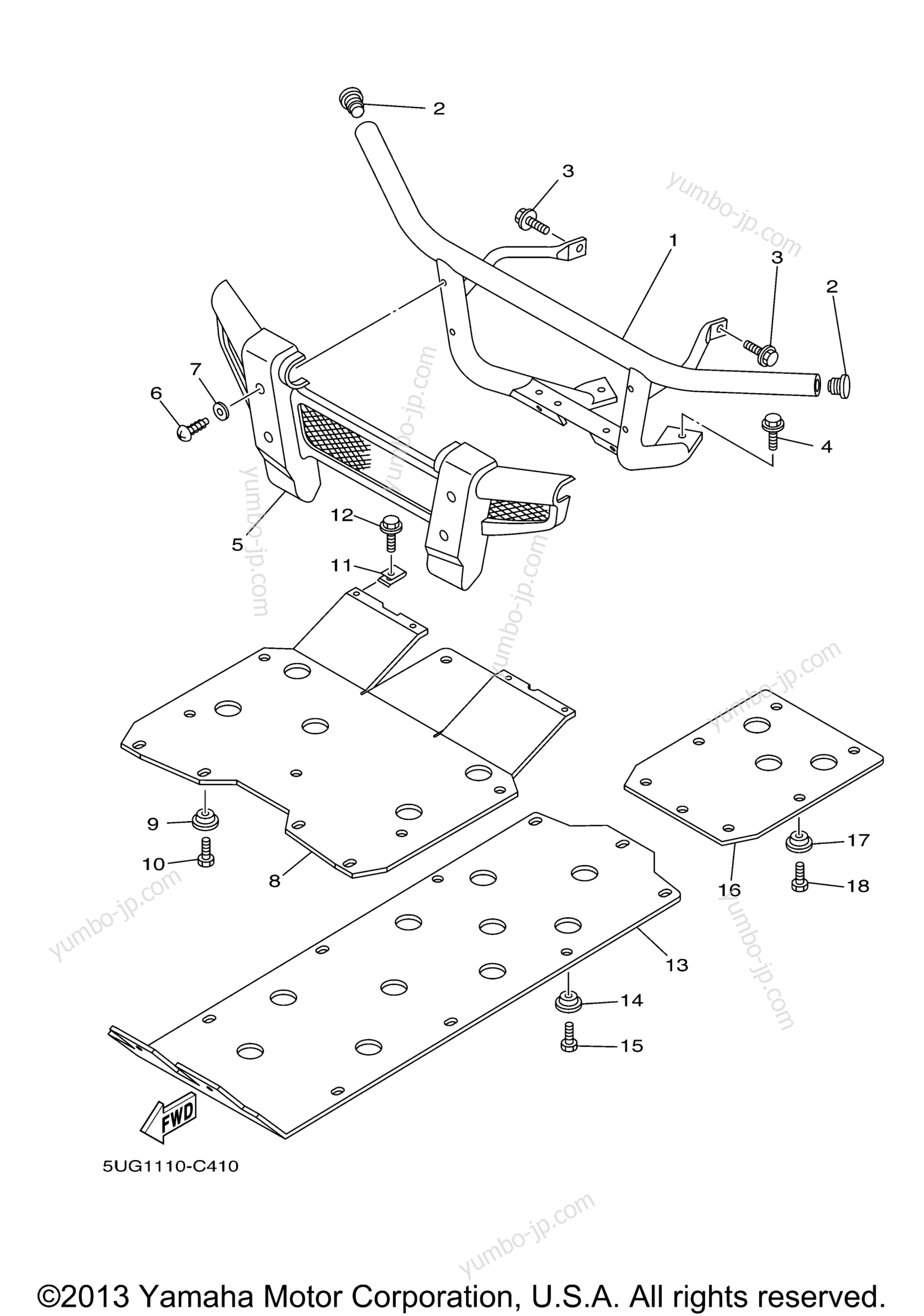 Guard for UTVs YAMAHA RHINO HUNTER (YXR660FAHT) 2005 year