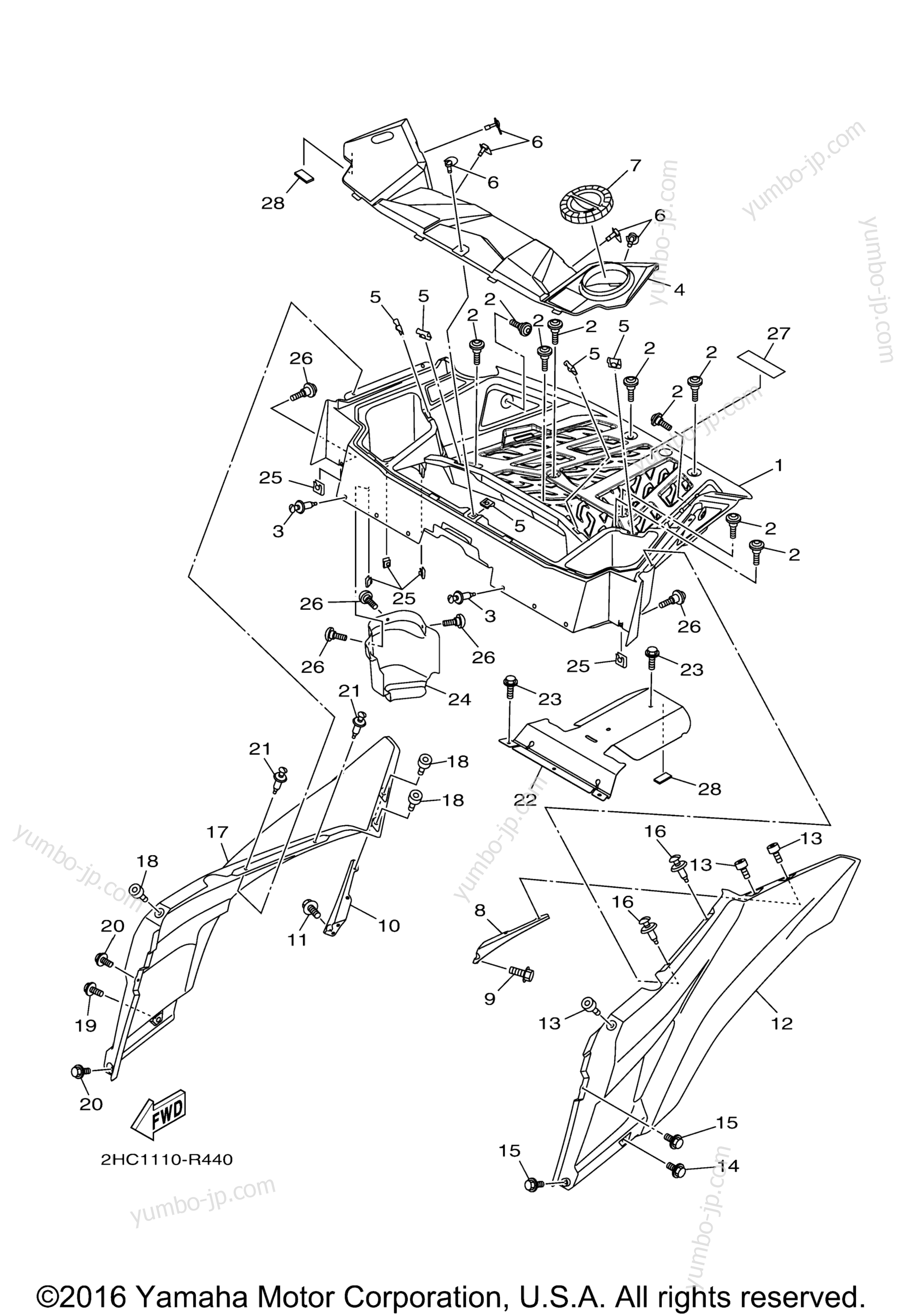 CARRIER for UTVs YAMAHA YXZ1000 EPS (YXZ10YPXGL) 2016 year