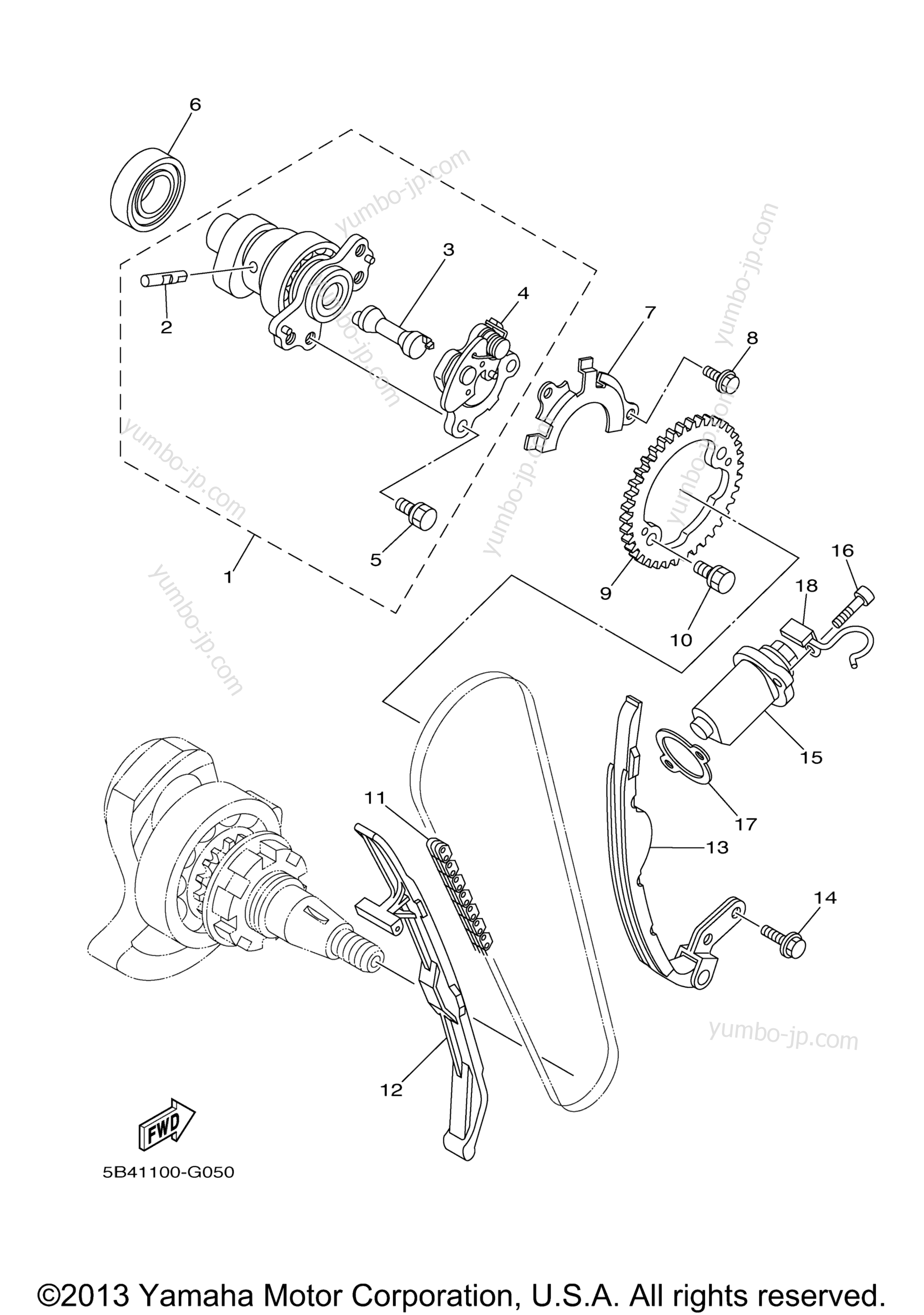 Camshaft Chain для мотовездеходов YAMAHA RHINO 700 FI SPECIAL EDITION I (YXR70FSEPX) 2008 г.