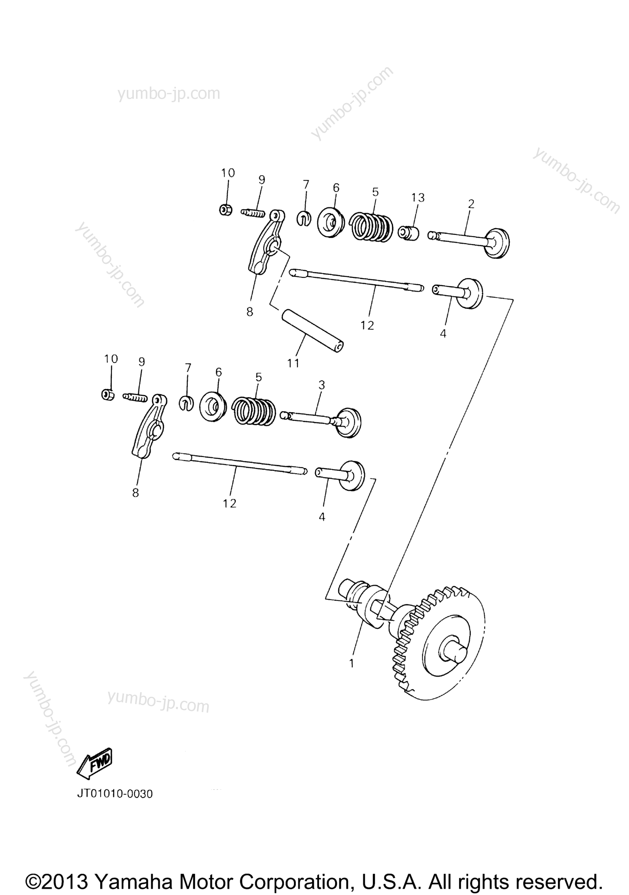 CAMSHAFT VALVE for UTVs YAMAHA PRO HAULER 700 (YXP700AT) 2005 year