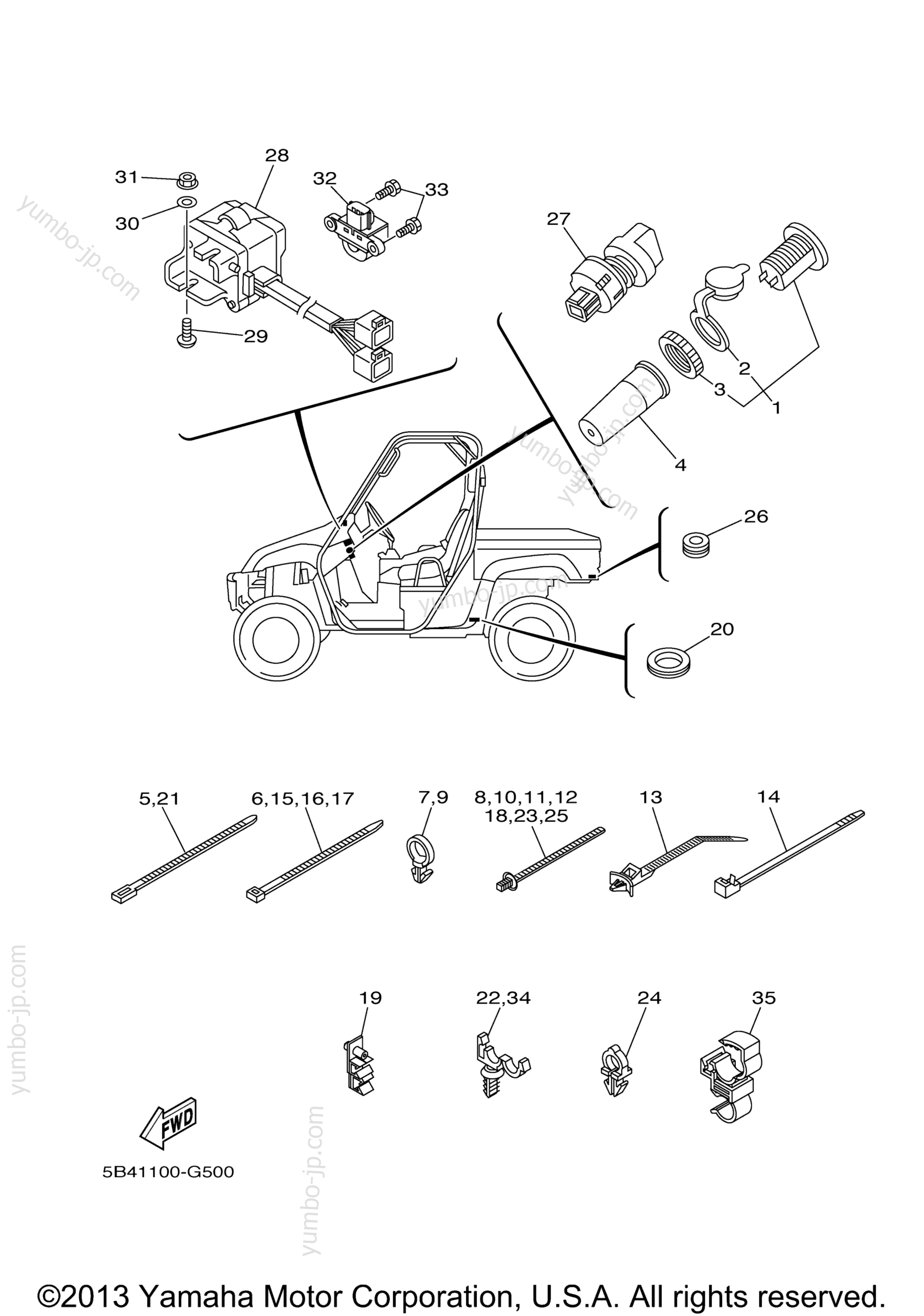 Electrical 2 for UTVs YAMAHA RHINO 700 FI SPORT EDITION (YXR70FSPX) 2008 year