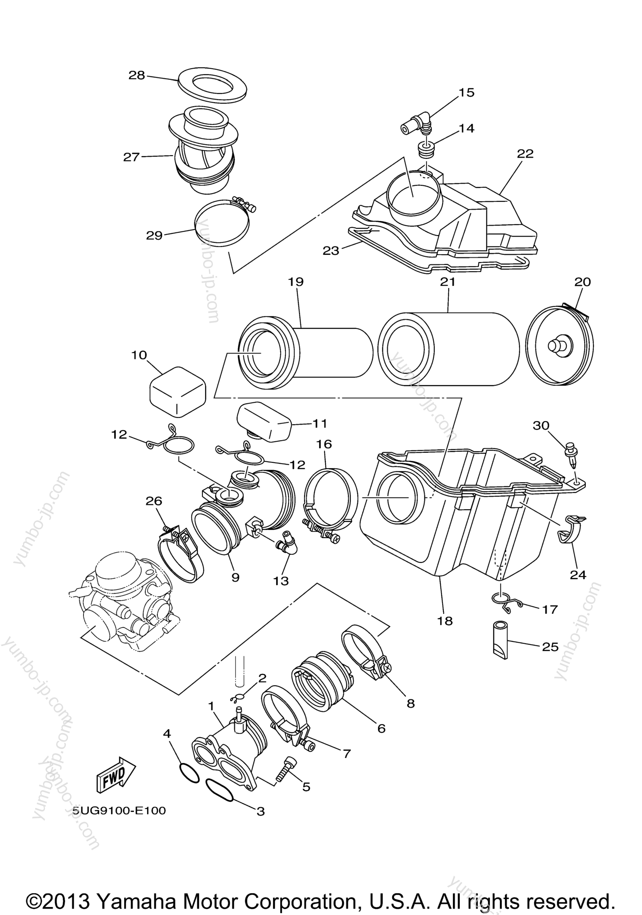 YUMBO | spare parts catalog for мотовездехода YAMAHA RHINO 660 (YXR66FW