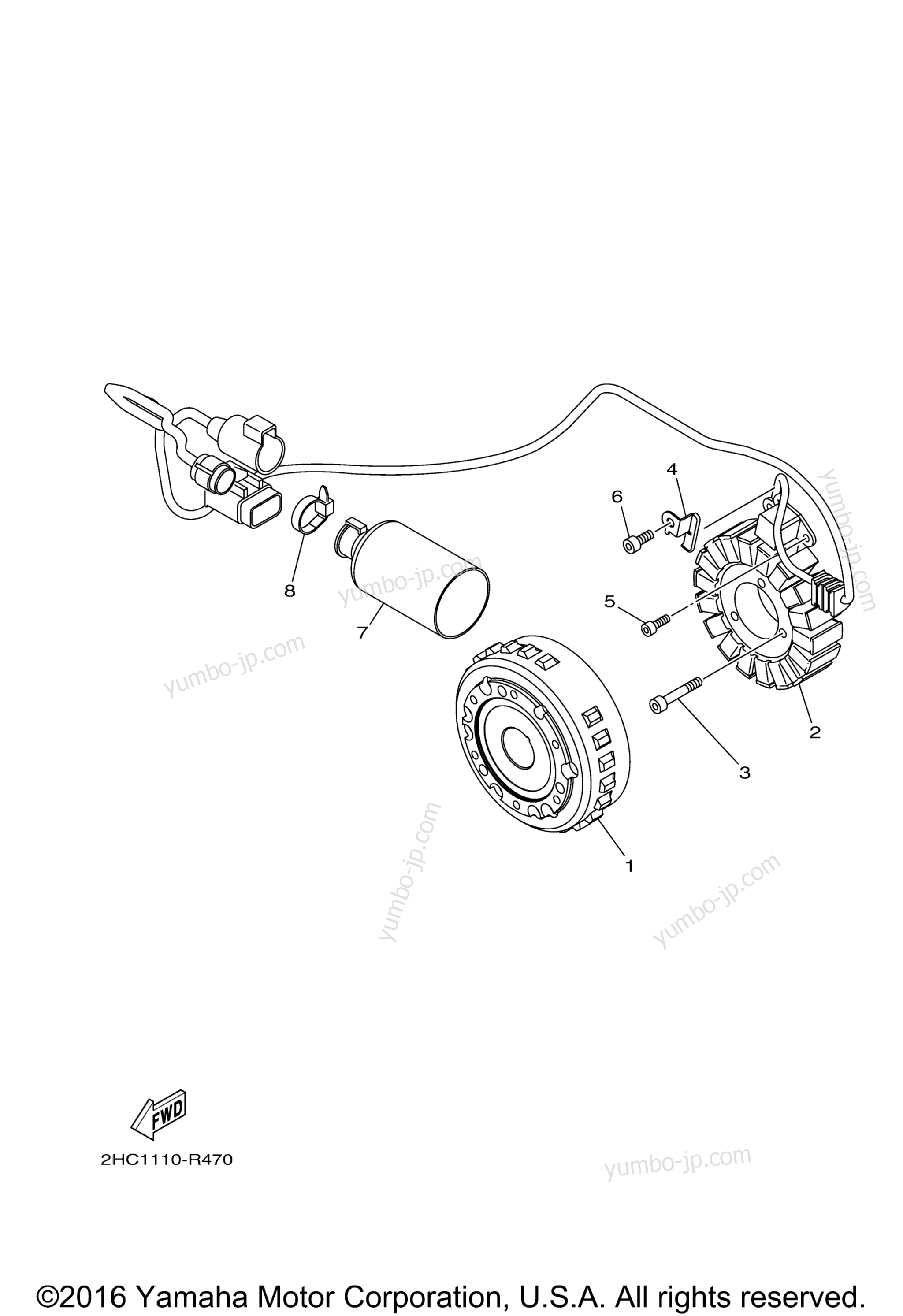 GENERATOR for UTVs YAMAHA YXZ1000 EPS (YXZ10YPXGL) 2016 year