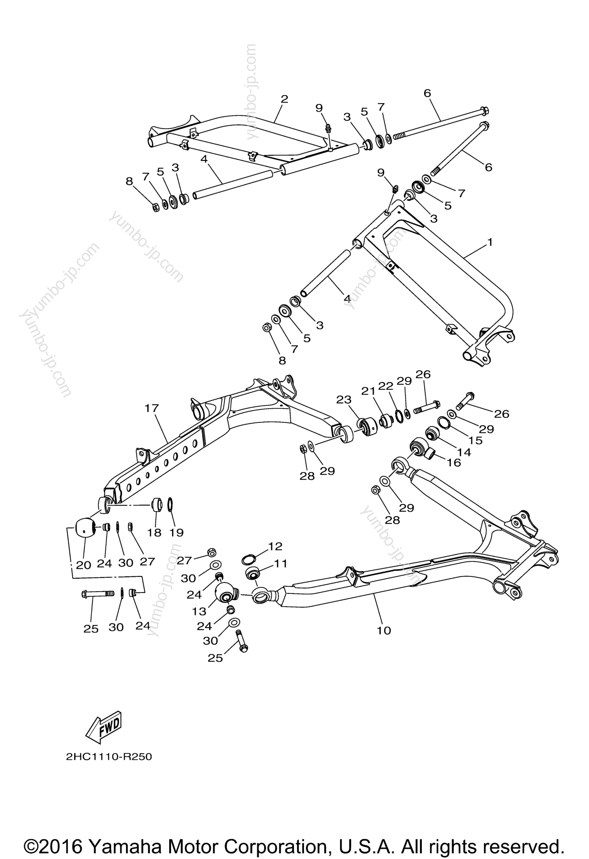 REAR ARM для мотовездеходов YAMAHA YXZ1000 EPS (YXZ10YPXGL) 2016 г.