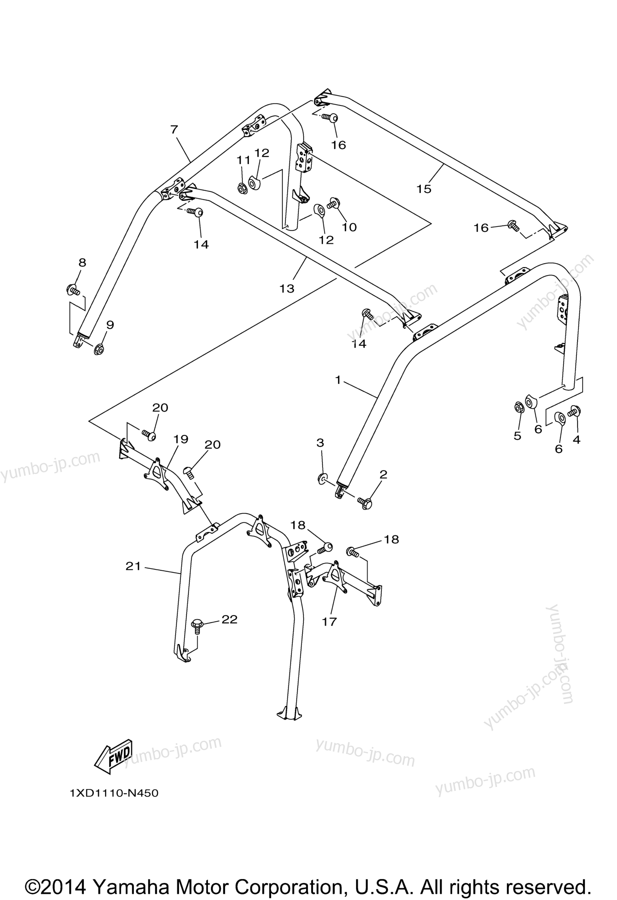 Guard 2 for UTVs YAMAHA VIKING 700 (YXM700DEL) 2014 year