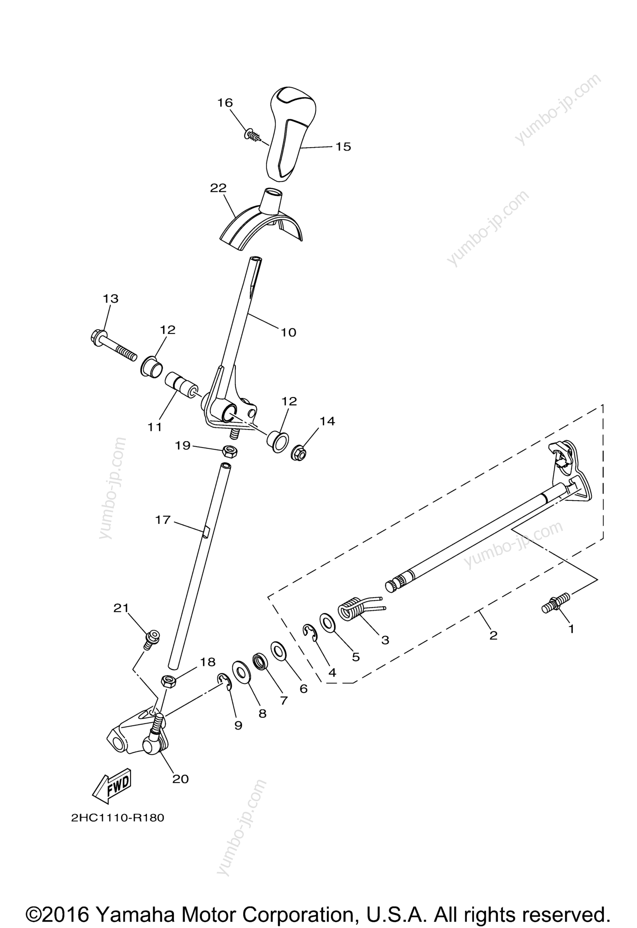 SHIFT SHAFT for UTVs YAMAHA YXZ1000 EPS (YXZ10YPXGO) 2016 year