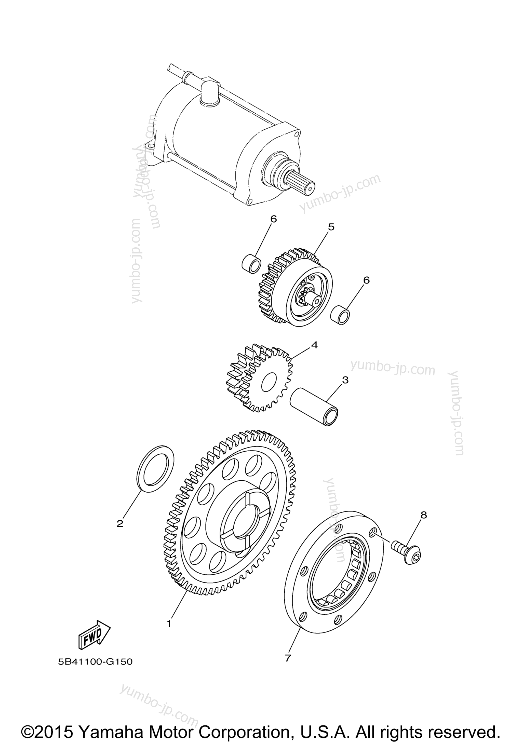 STARTER CLUTCH for UTVs YAMAHA VIKING EPS HUNTER (YXM70VPHGH) 2016 year