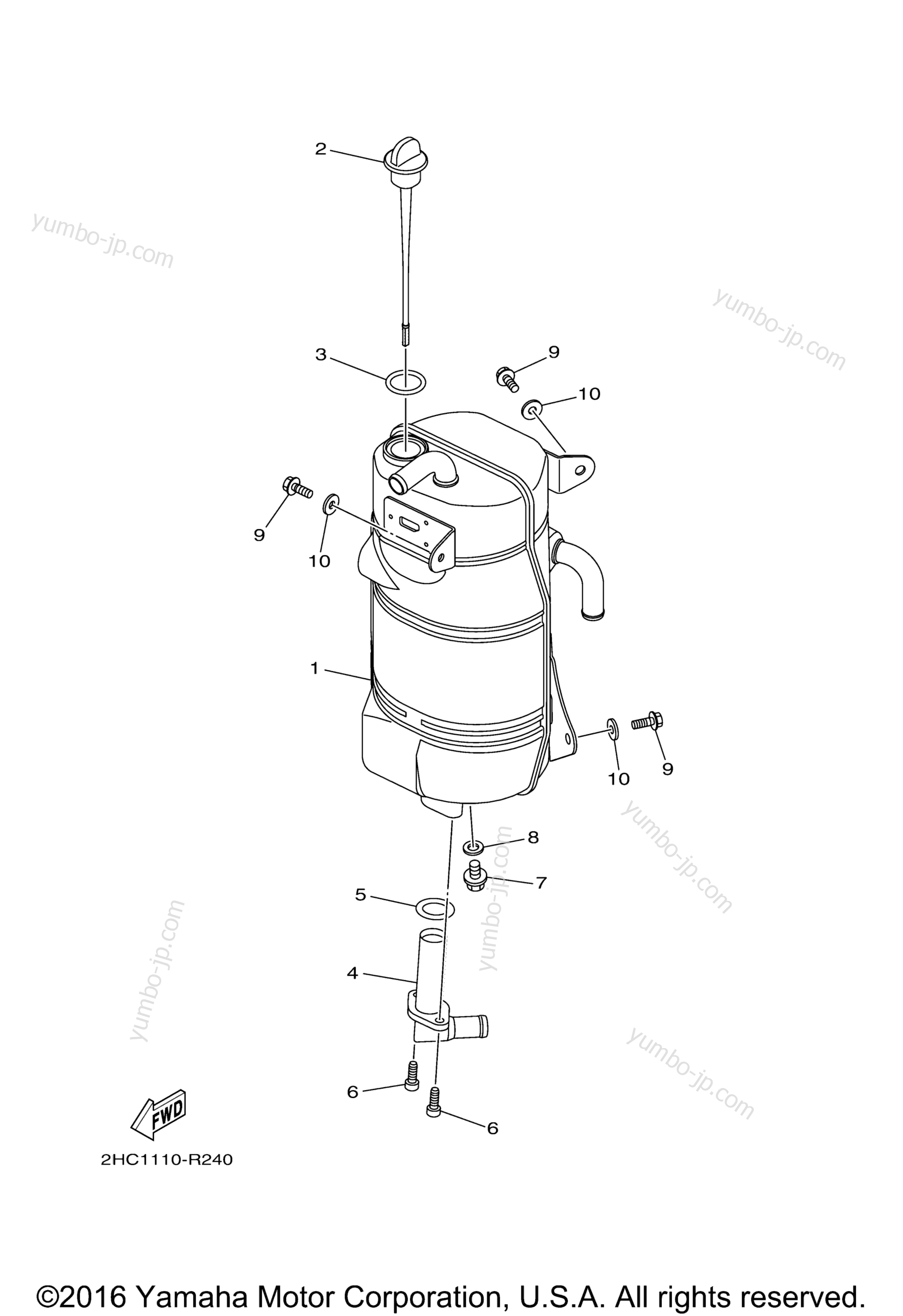 OIL TANK for UTVs YAMAHA YXZ1000 EPS (YXZ10YPXGL) 2016 year