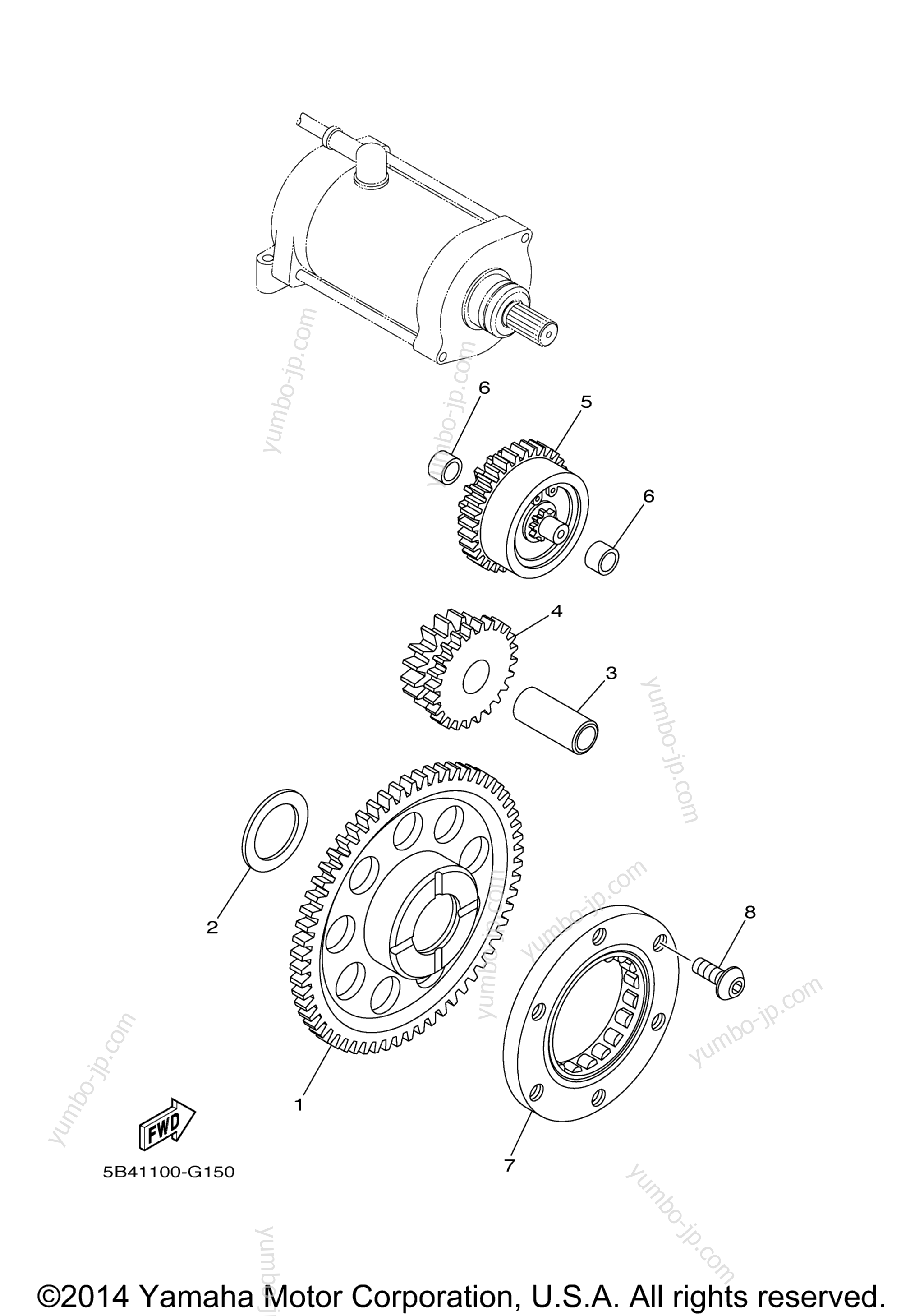 STARTER CLUTCH for UTVs YAMAHA VIKING 700 (YXM700DEL) 2014 year