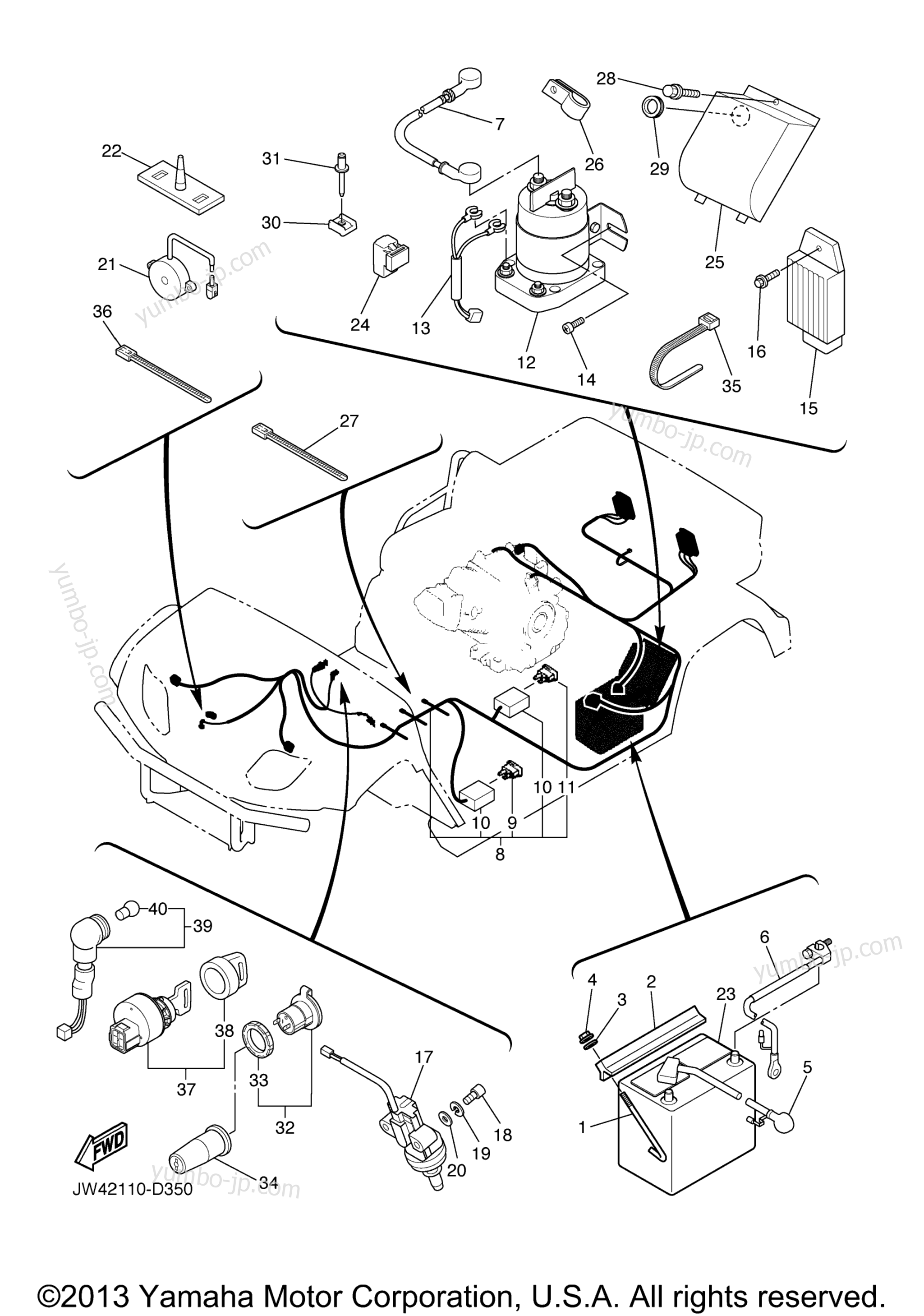 Electrical 2 for UTVs YAMAHA PRO HAULER 700 (YXP700AT) 2005 year