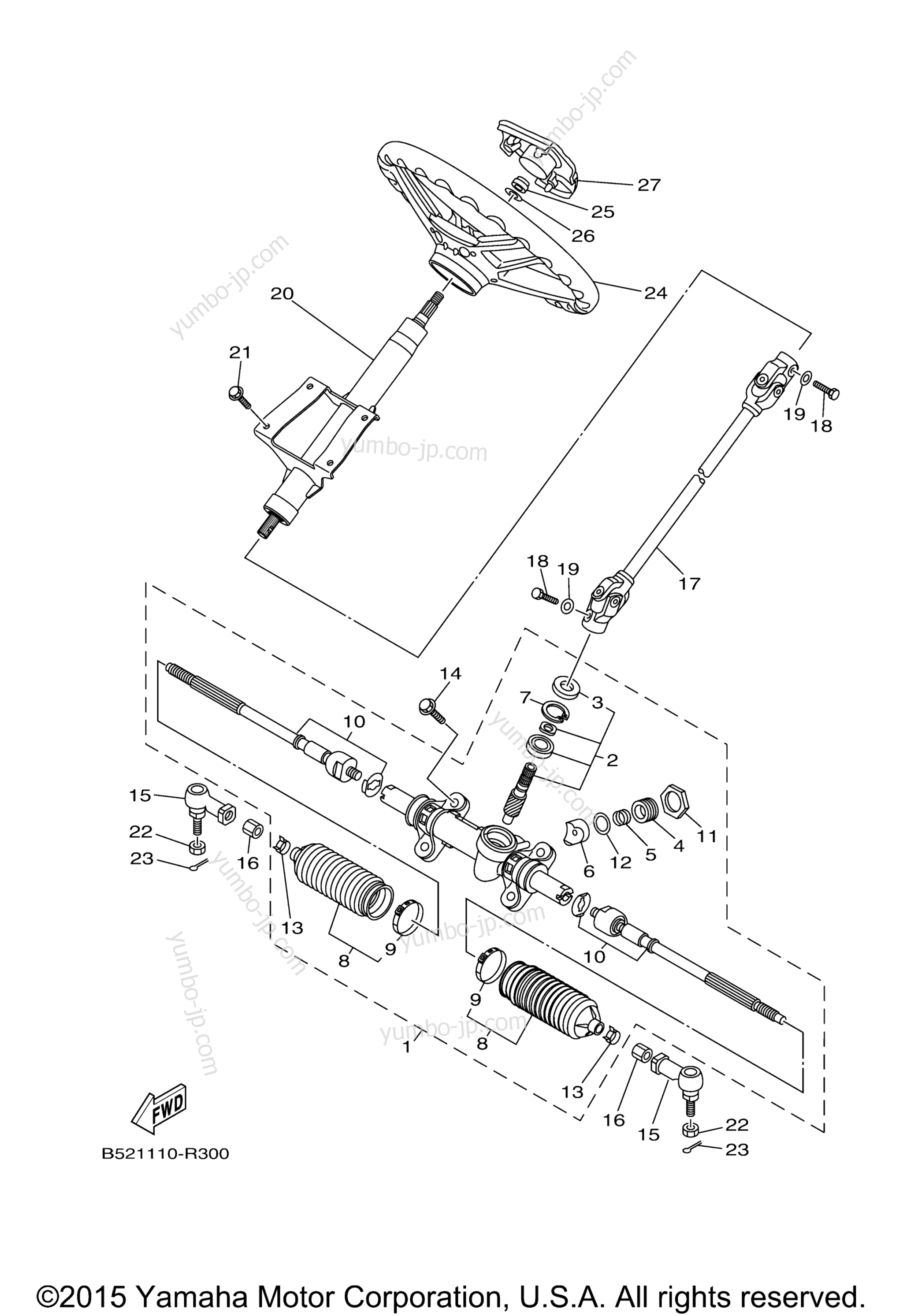 Steering для мотовездеходов YAMAHA VIKING (YXM70VDXGR) 2016 г.