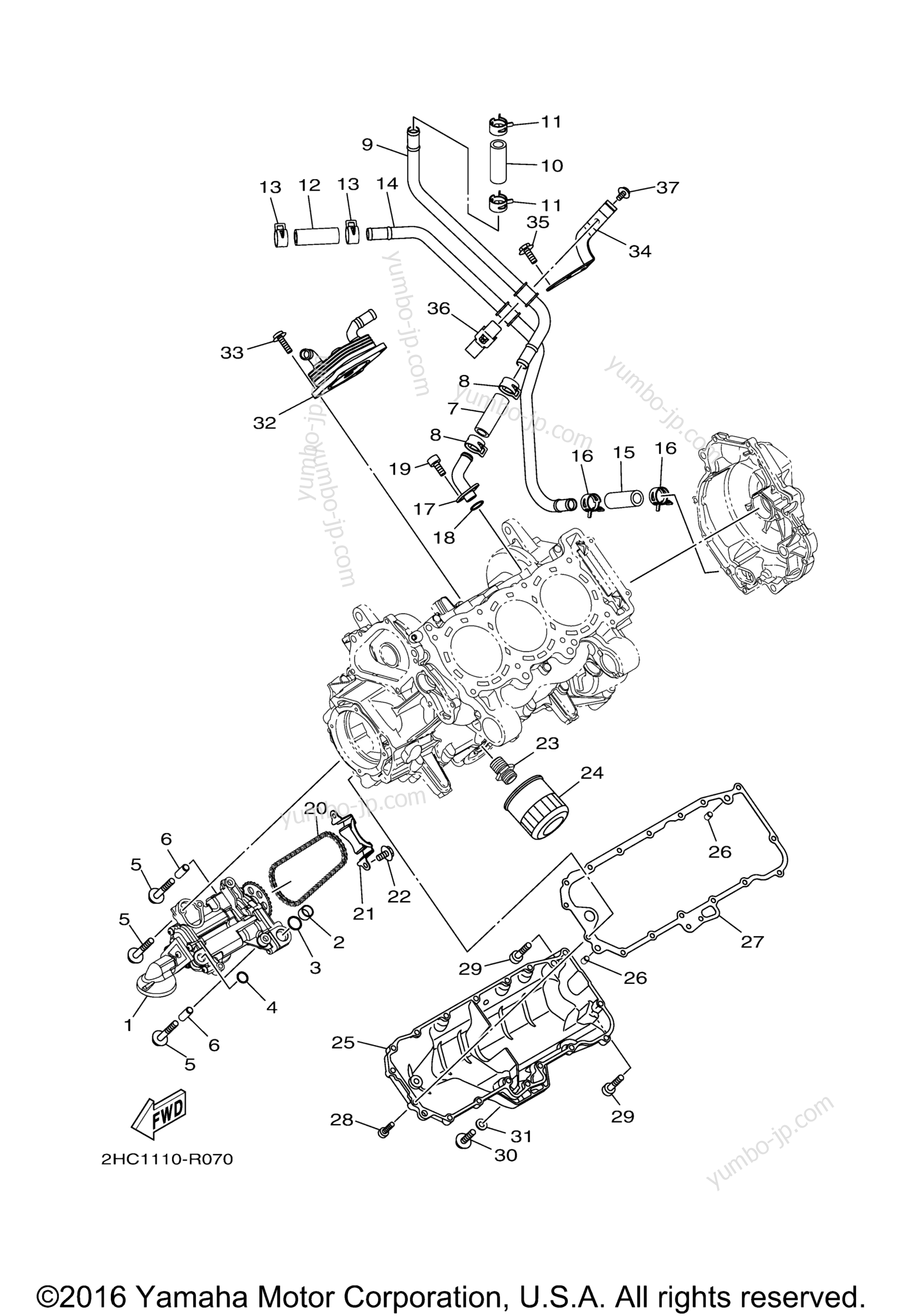 OIL PUMP for UTVs YAMAHA YXZ1000 EPS (YXZ10YPXGO) 2016 year