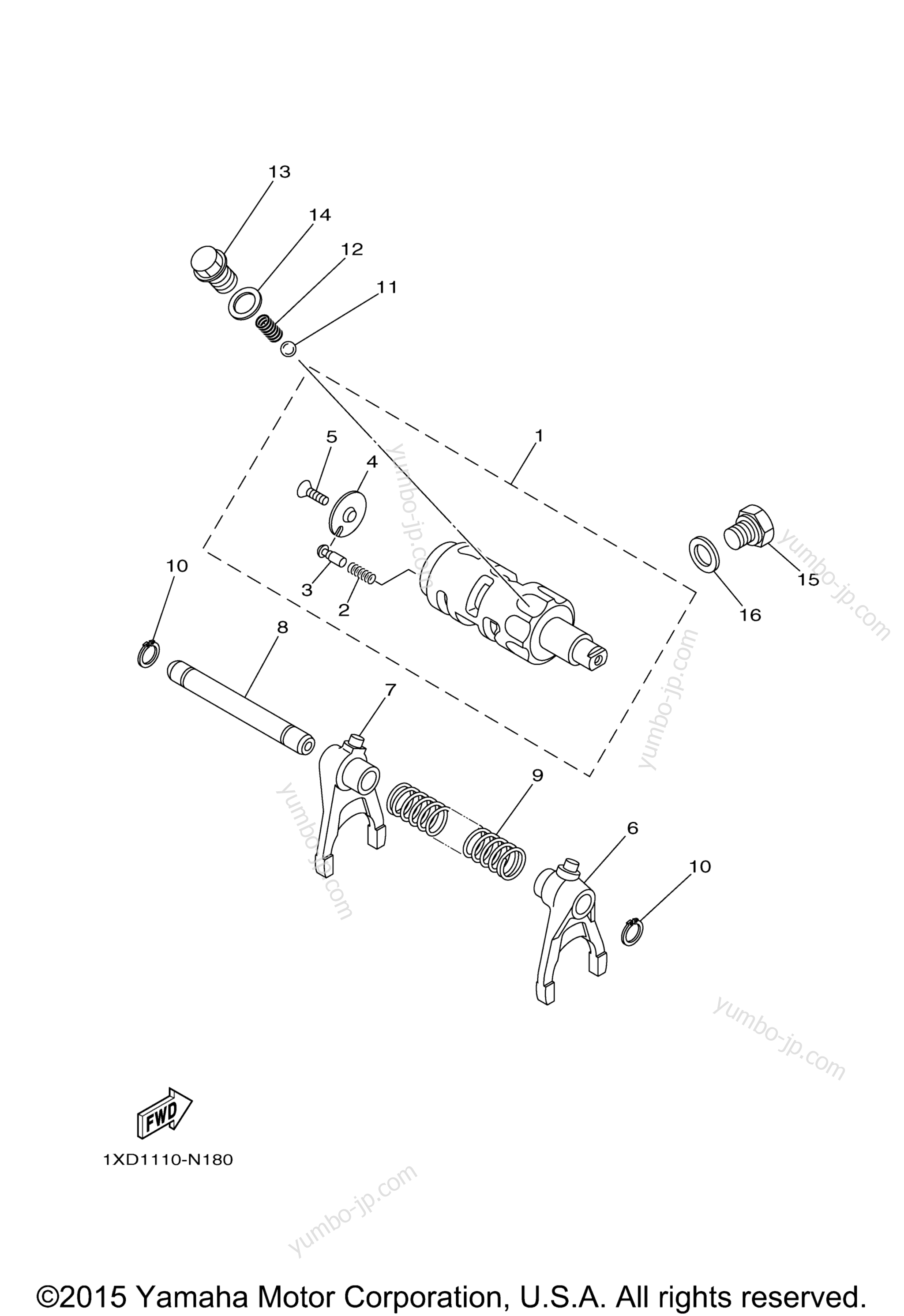 Shift Cam Fork для мотовездеходов YAMAHA VIKING EPS HUNTER (YXM70VPHGH) 2016 г.