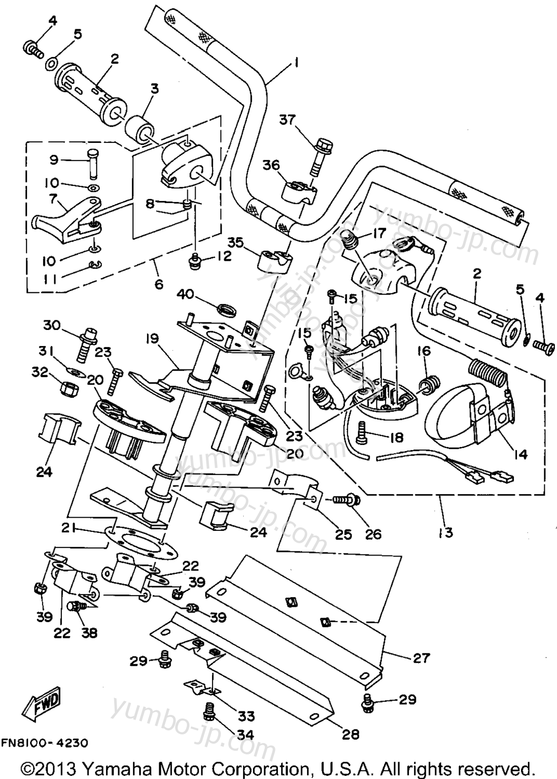 Steering 1 для гидроциклов YAMAHA WAVE RUNNER PRO VXR (WRB700S) 1994 г.