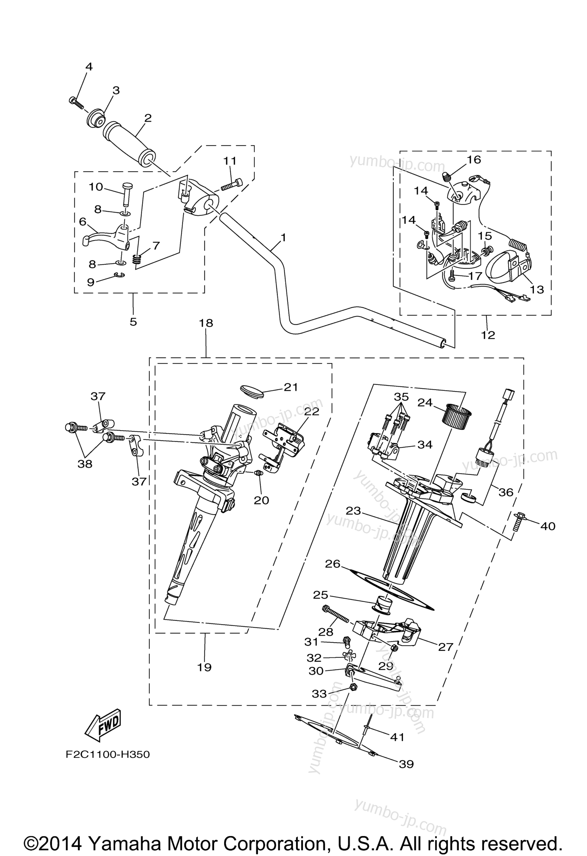 Steering 1 для гидроциклов YAMAHA WAVERUNNER FZS (GX1800AN) 2014 г.