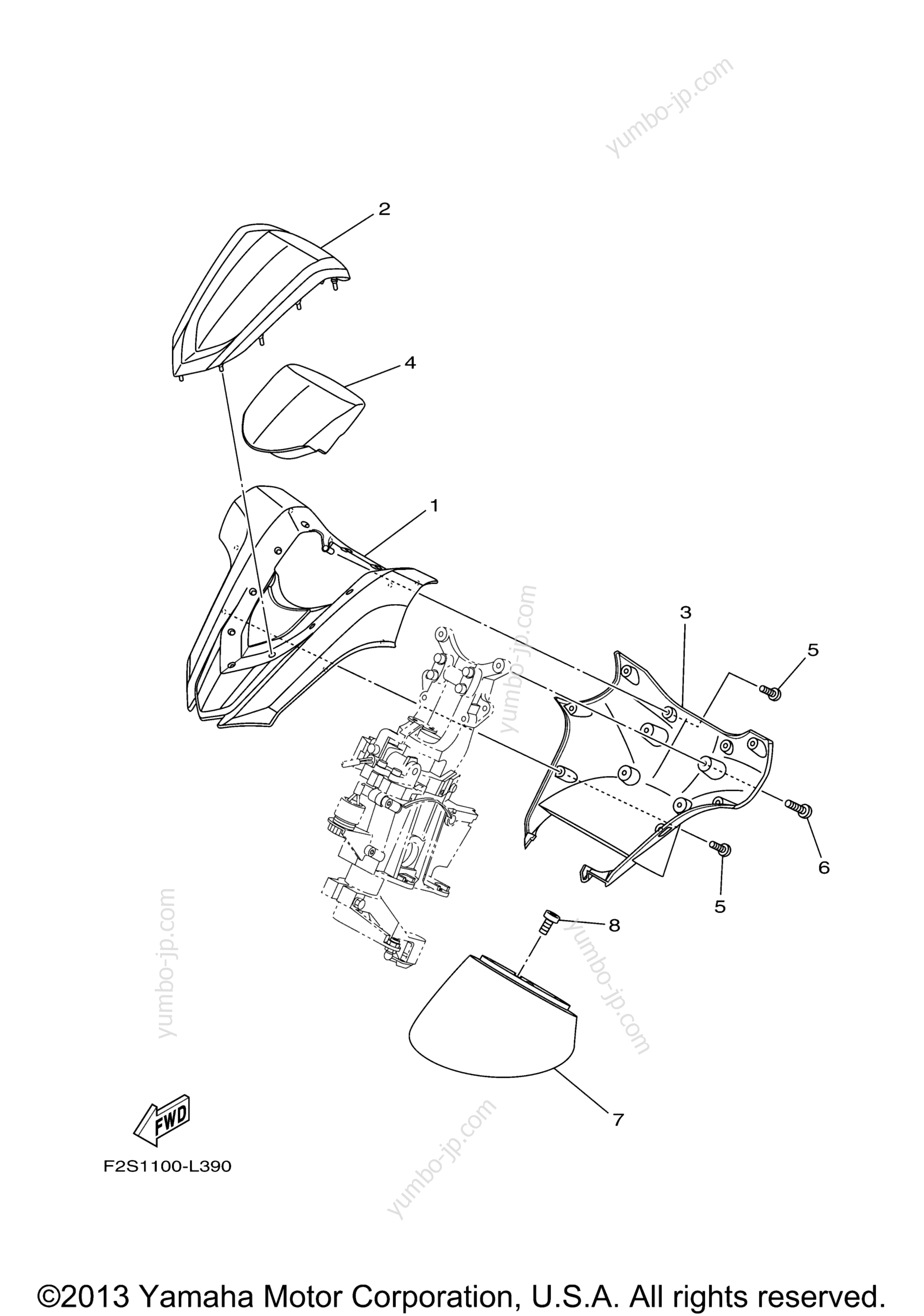 Steering 3 для гидроциклов YAMAHA FX CRUISER SHO (FA1800AL) 2012 г.