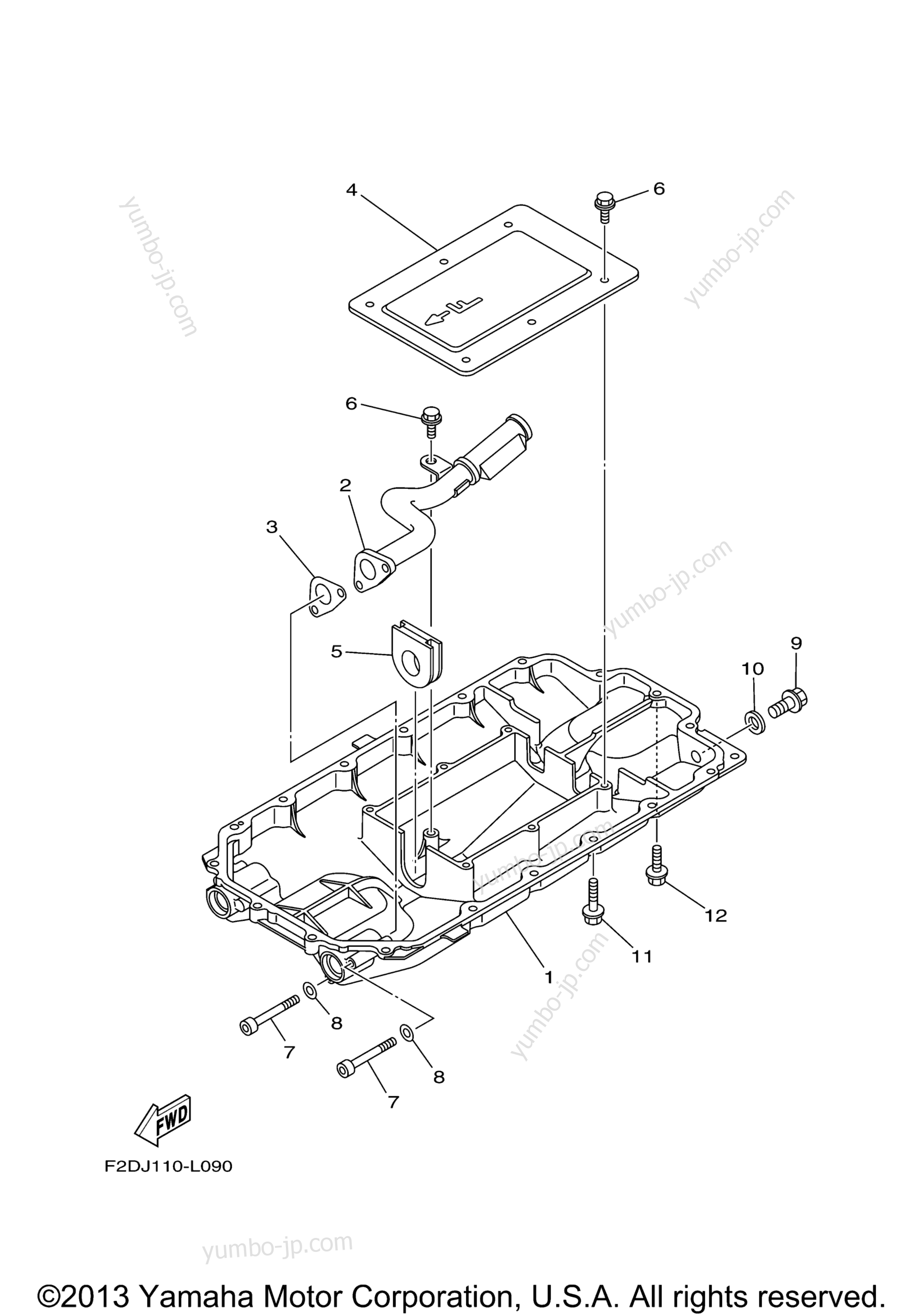 OIL PAN for watercrafts YAMAHA WAVE RUNNER FX SHO (FA1800N) 2014 year